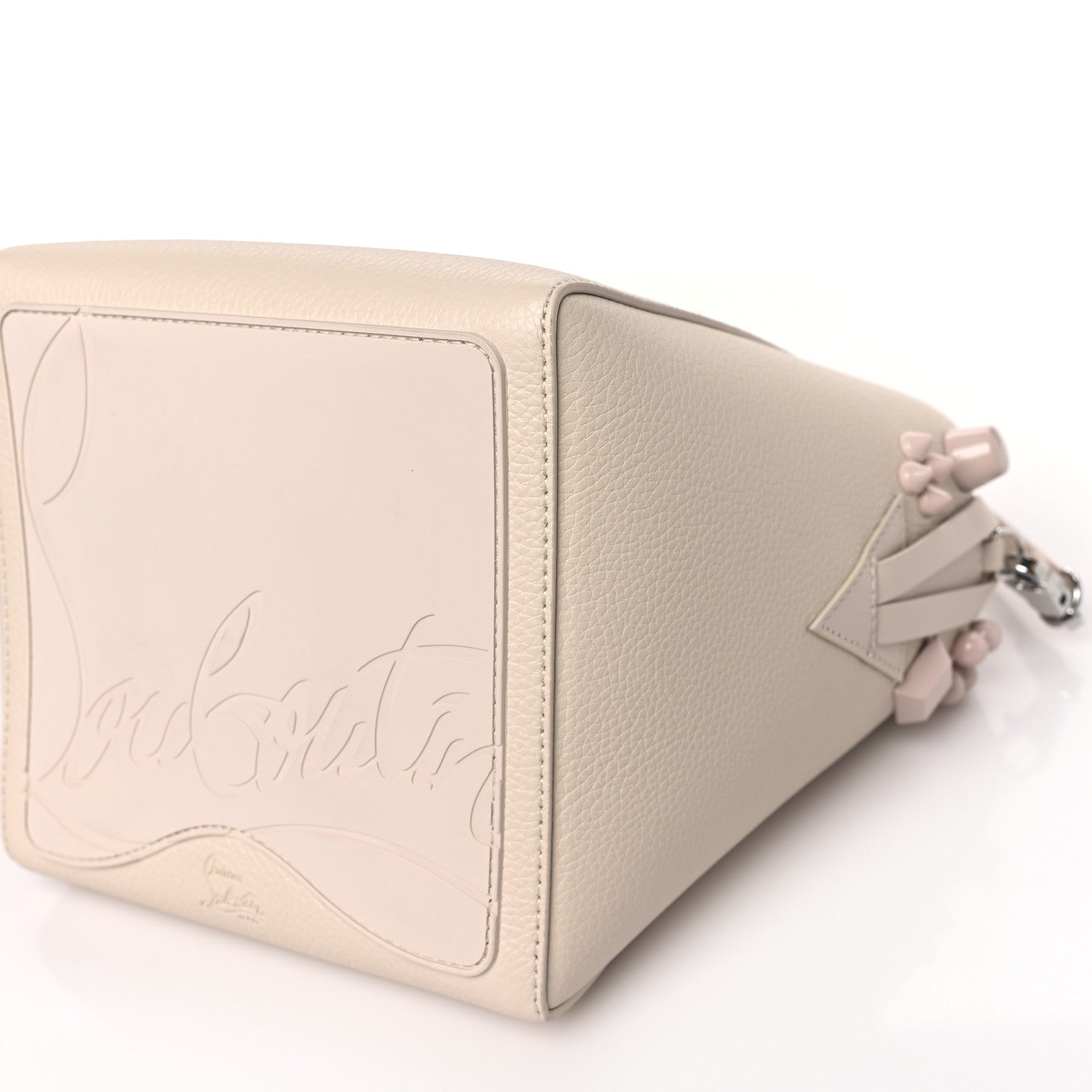 Christian Louboutin Calfskin Spiked Mini Cabachic Mini Bucket Bag Leche 8 of 8