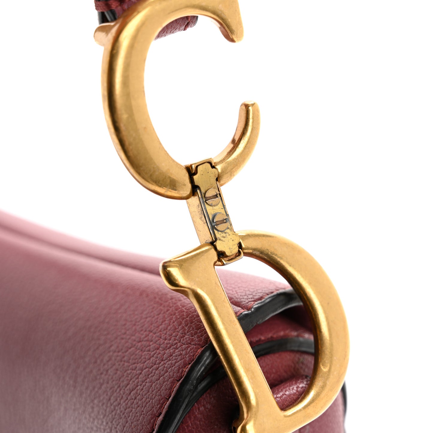Goatskin Mini Saddle Bag Mallow Rose