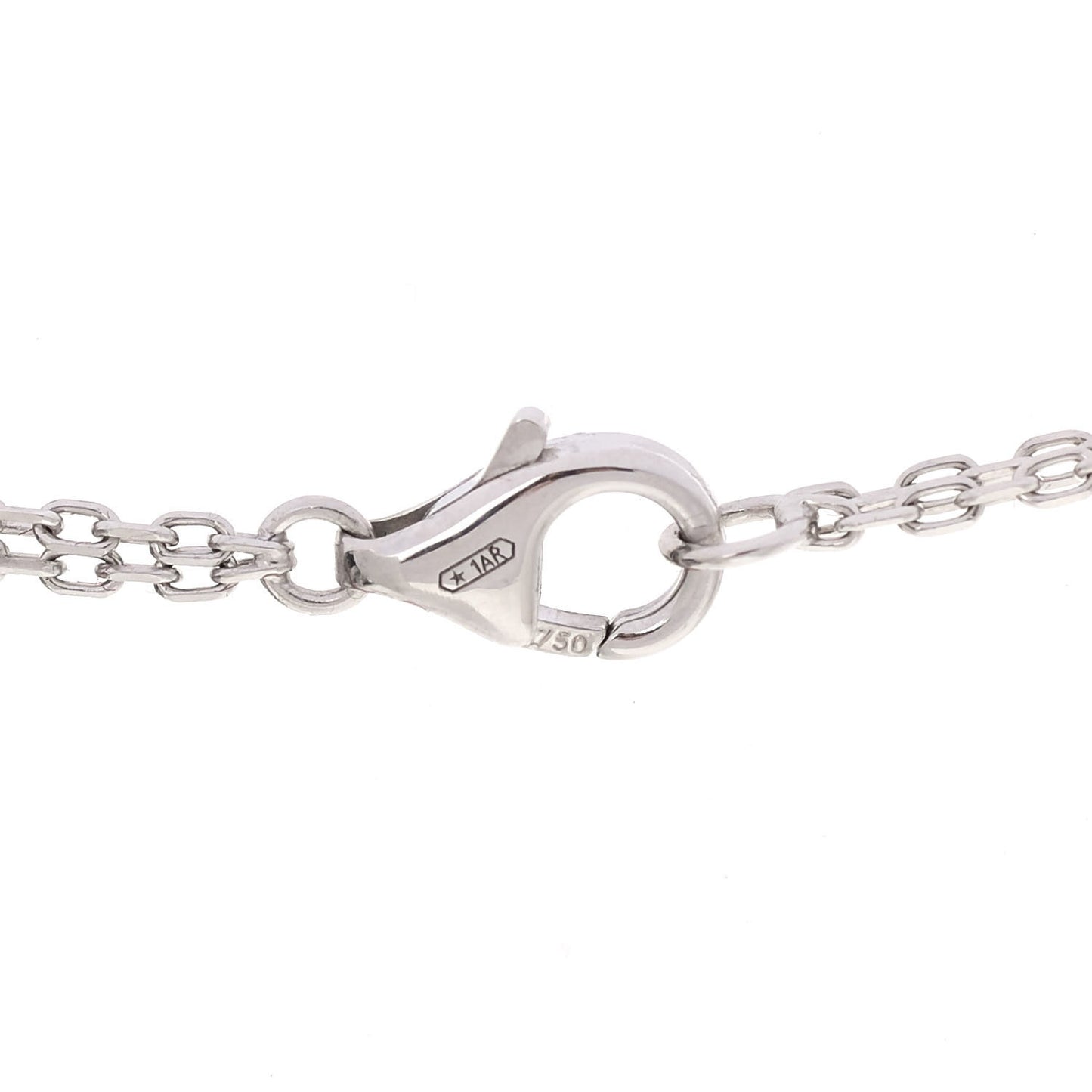 18K White Gold 2 Diamond LOVE Necklace