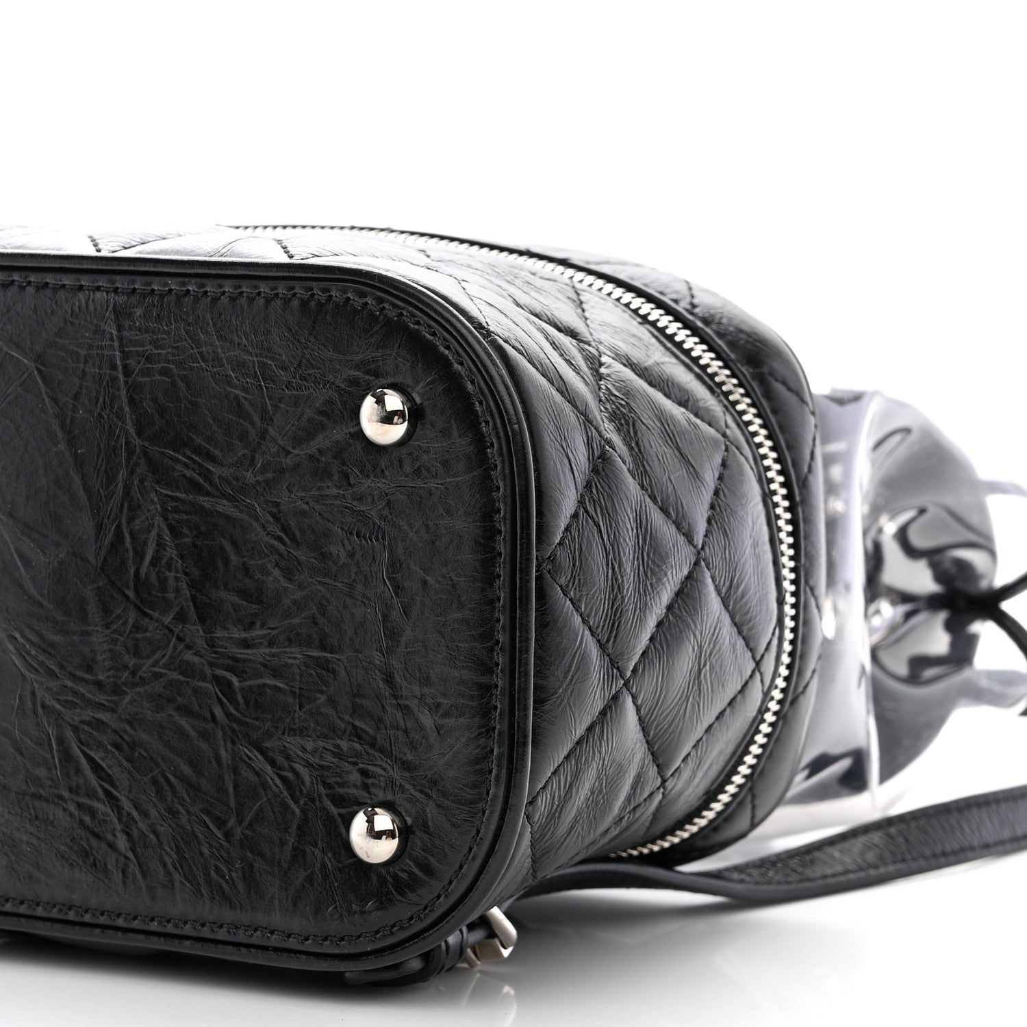 Chanel Crumpled Calfskin PVC Quilted Backpack Black 11 of 11