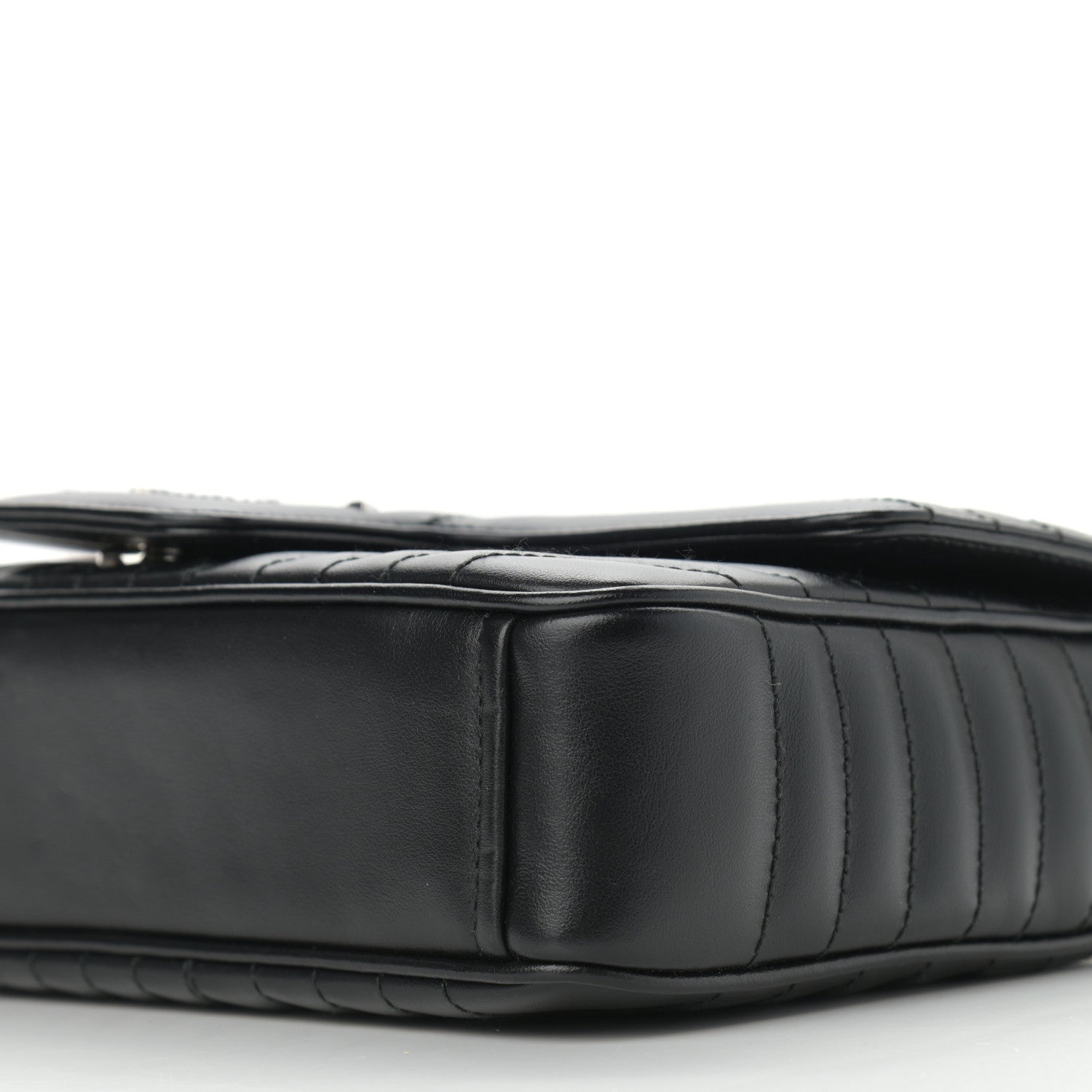 Prada Soft Calfskin Impunture Diagramme Medium Chain Flap Shoulder Bag Black 10 of 10