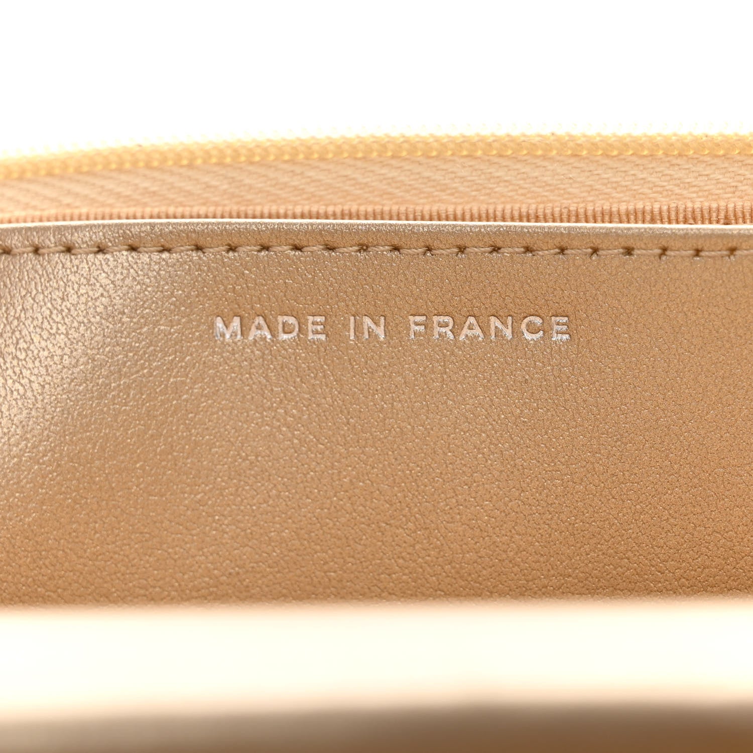 Chanel Metallic Lambskin Quilted Wallet On Chain WOC Gold Black 7 of 12