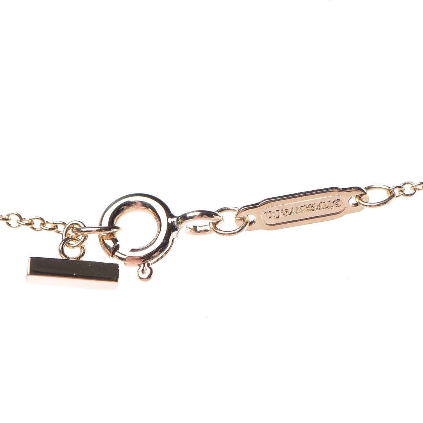 18K Yellow Gold Large T Smile Pendant Necklace