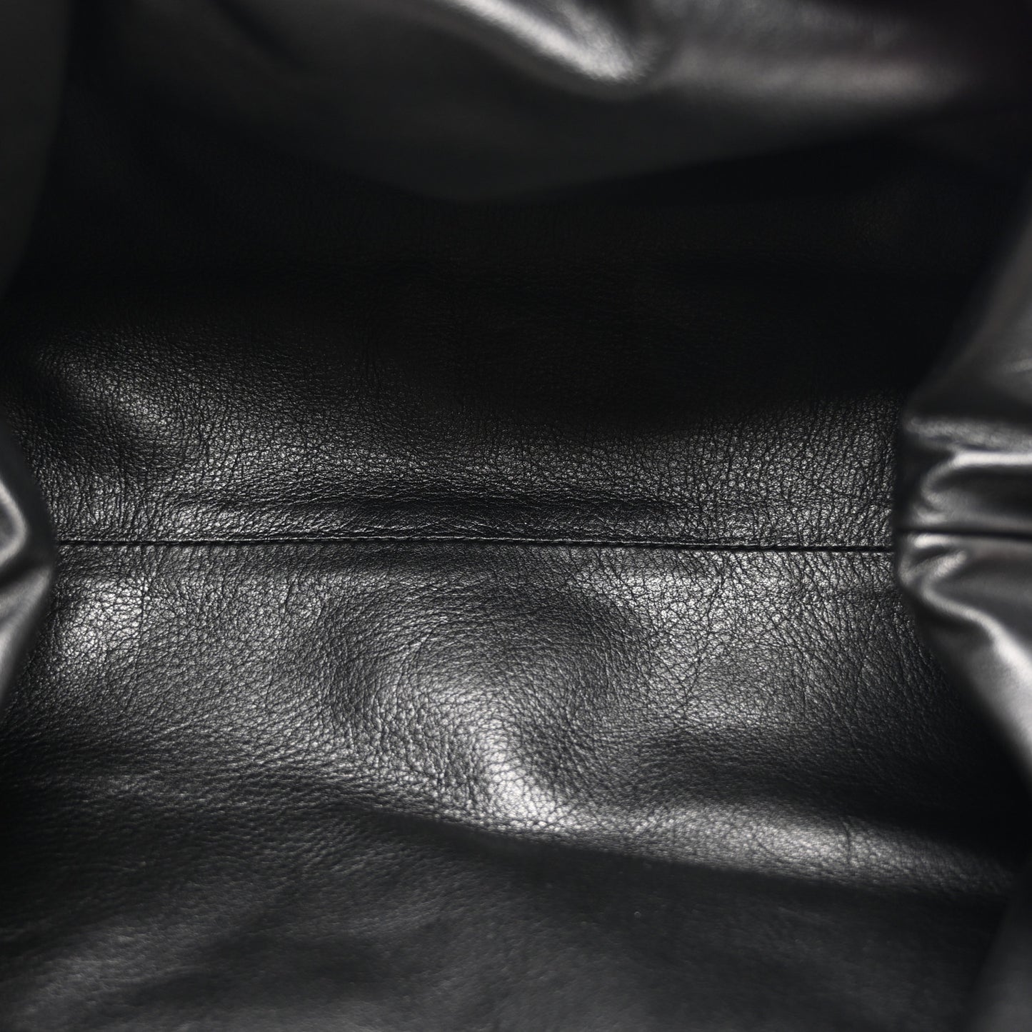 Smooth Butter Calf The Pouch Oversized Clutch Black