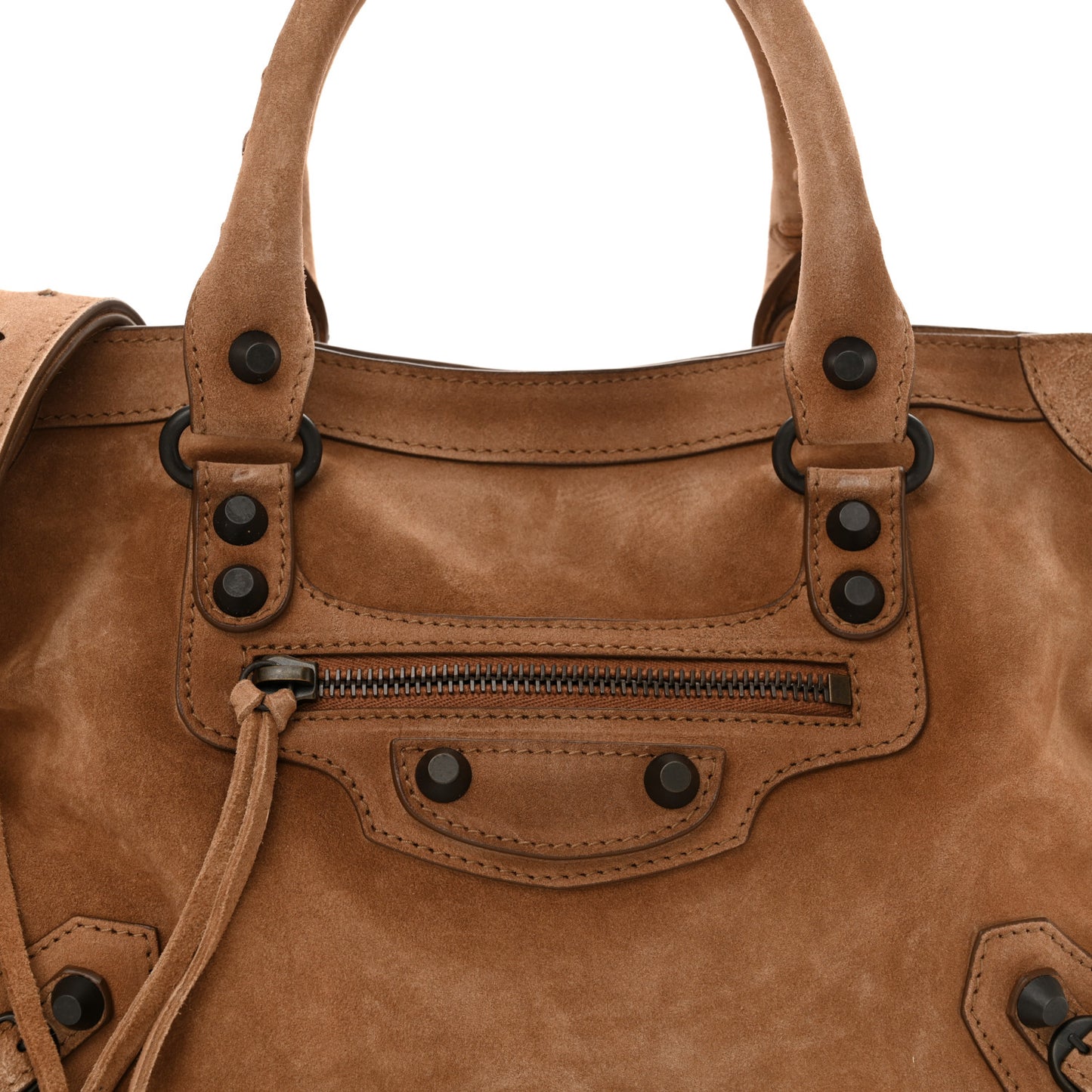 Suede Calfskin Classic Hardware Small Le City Camel