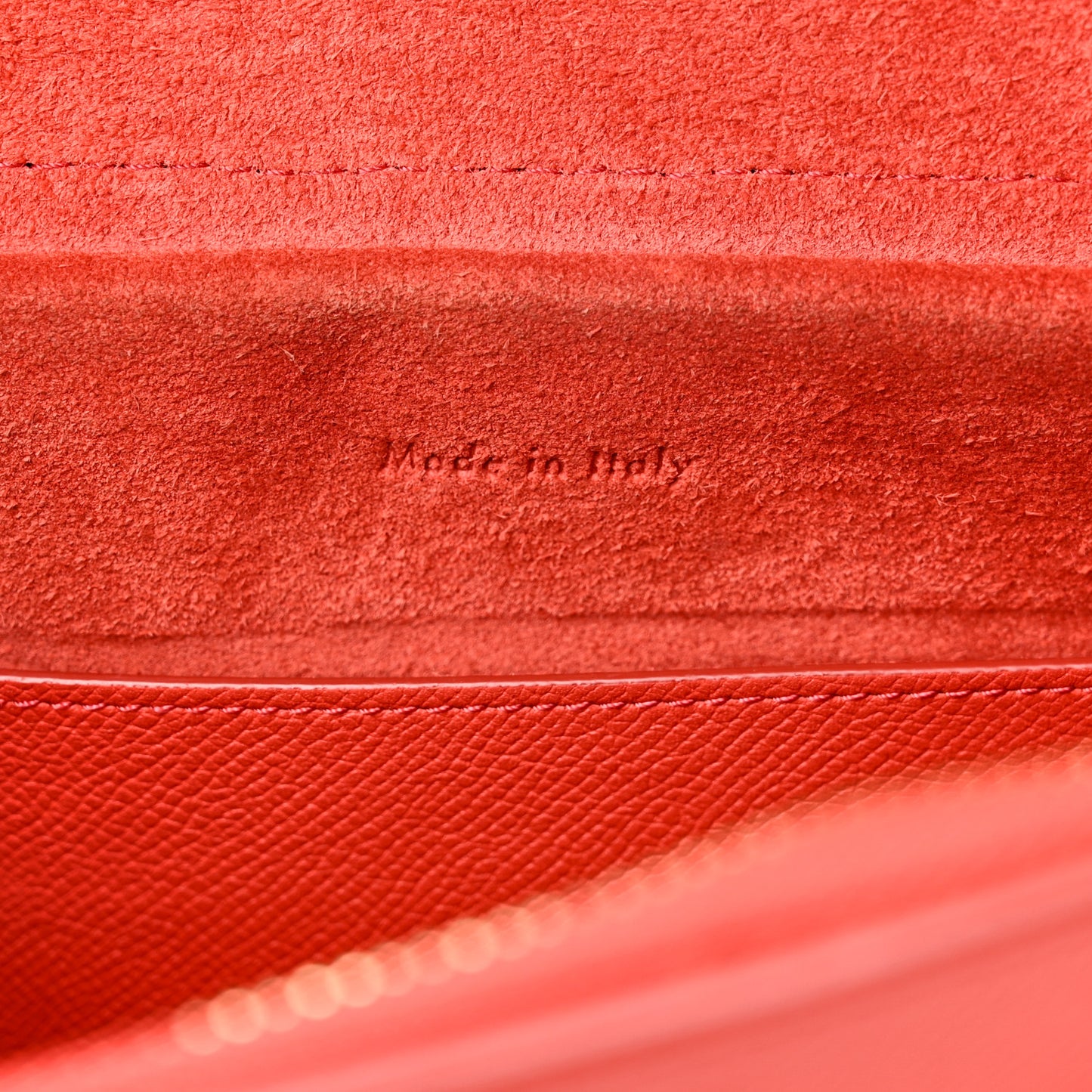 Grained Calfskin Micro Belt Bag Coral