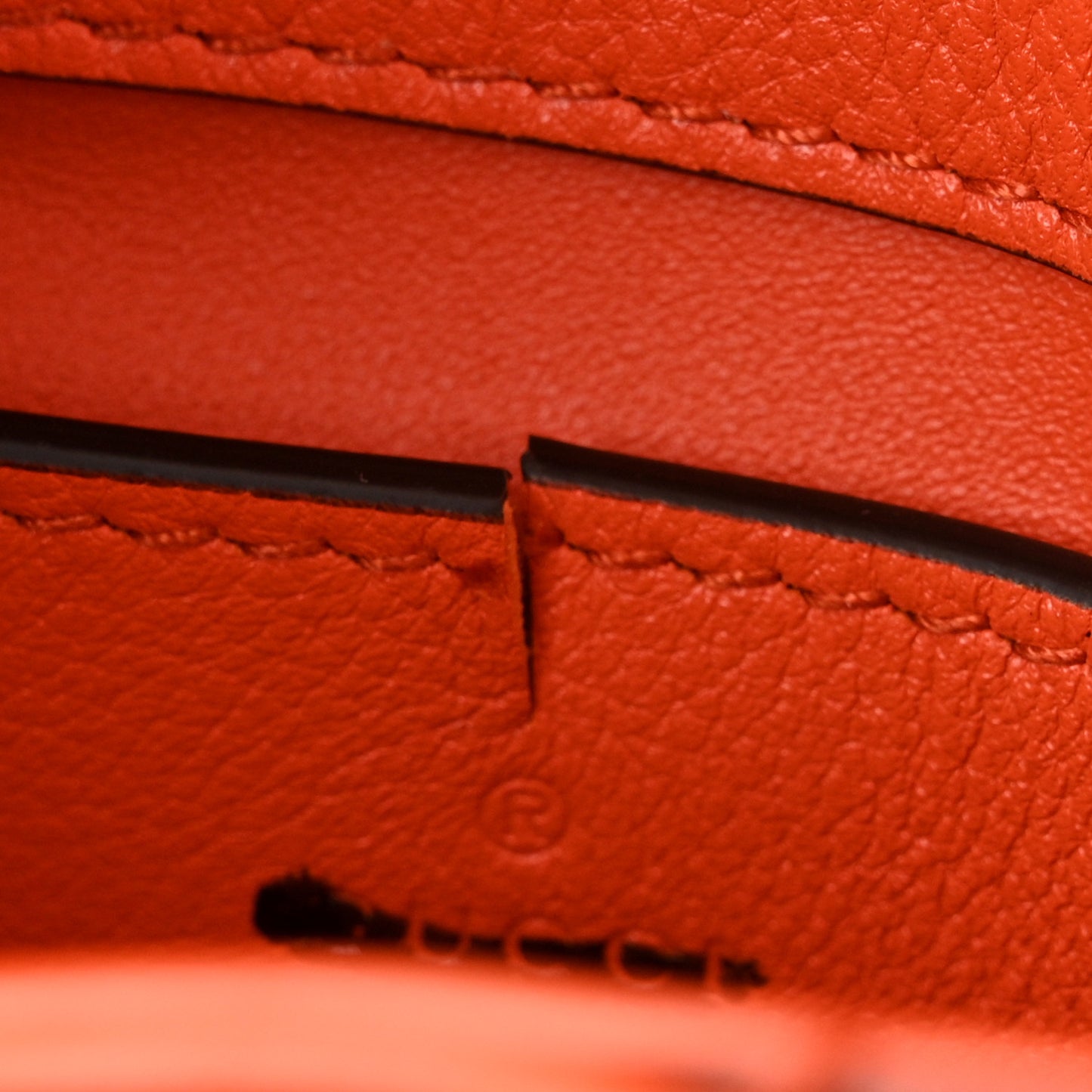 Roxy Calfskin Mini Blondie Chain Shoulder Flap Bag Deep Orange