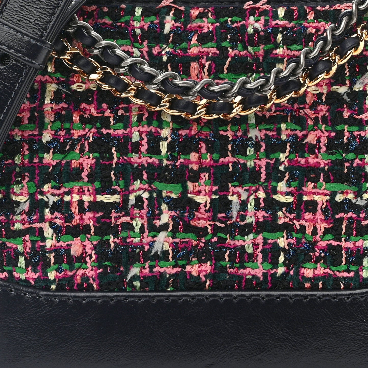 Tweed Calfskin Small Gabrielle Hobo Multi