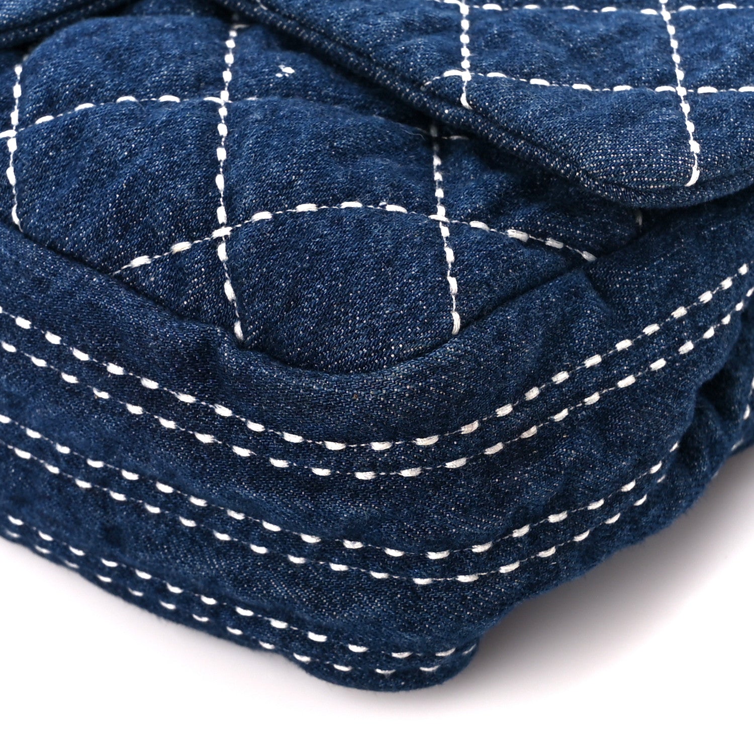 Chanel Denim Quilted Medium Denim Trip Single Flap Blue 11 of 11