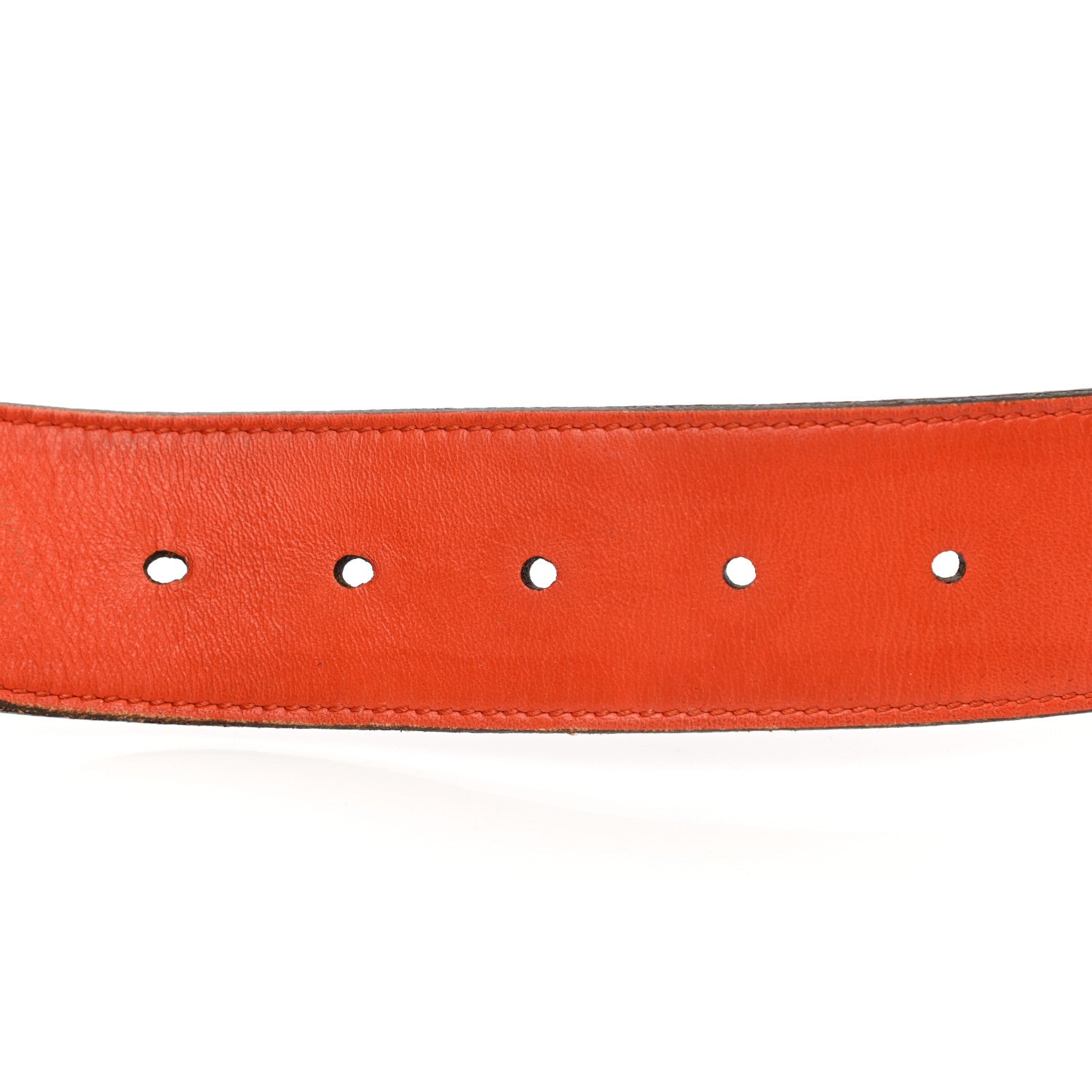 Gucci Nubuck Interlocking G Belt 90 36 Deep Orange 5 of 6