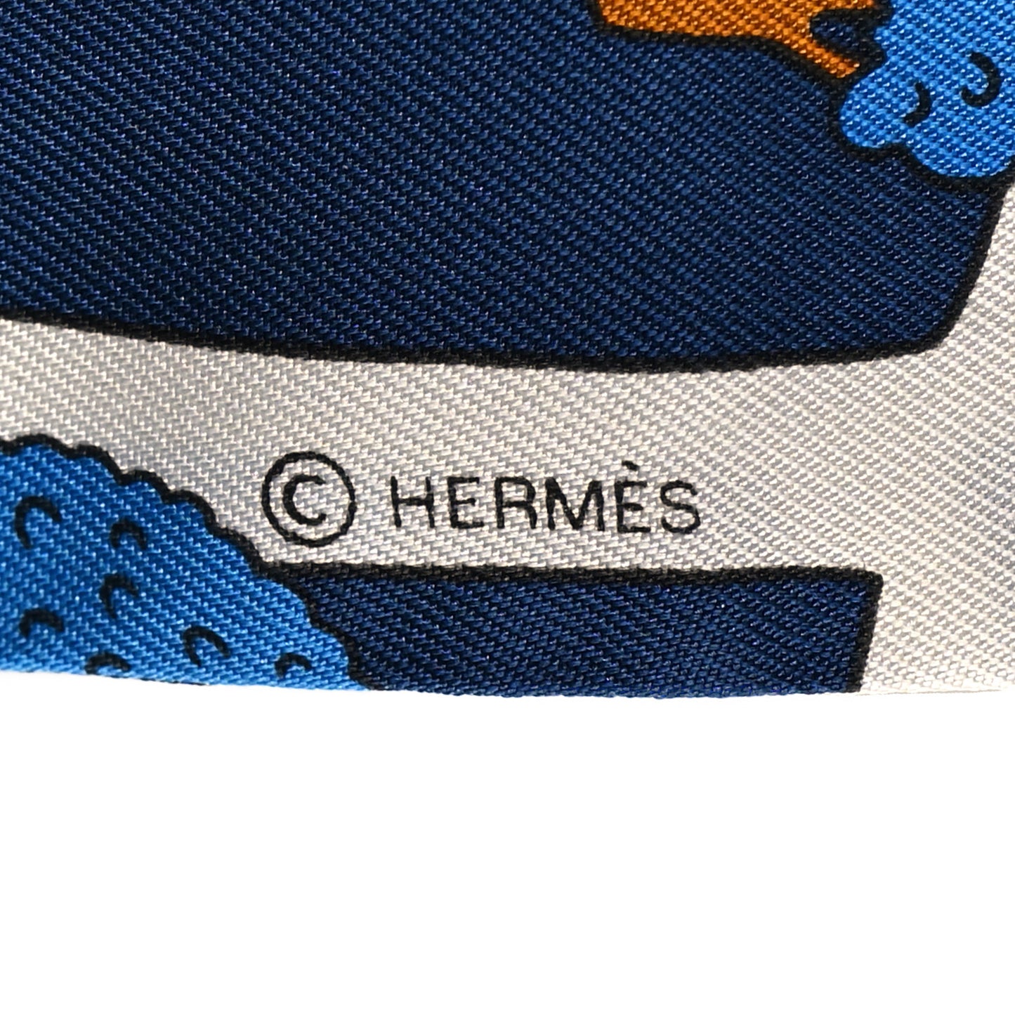 Silk Les Nouveaux Amoureux de Paris Twilly Bleu Moyen White