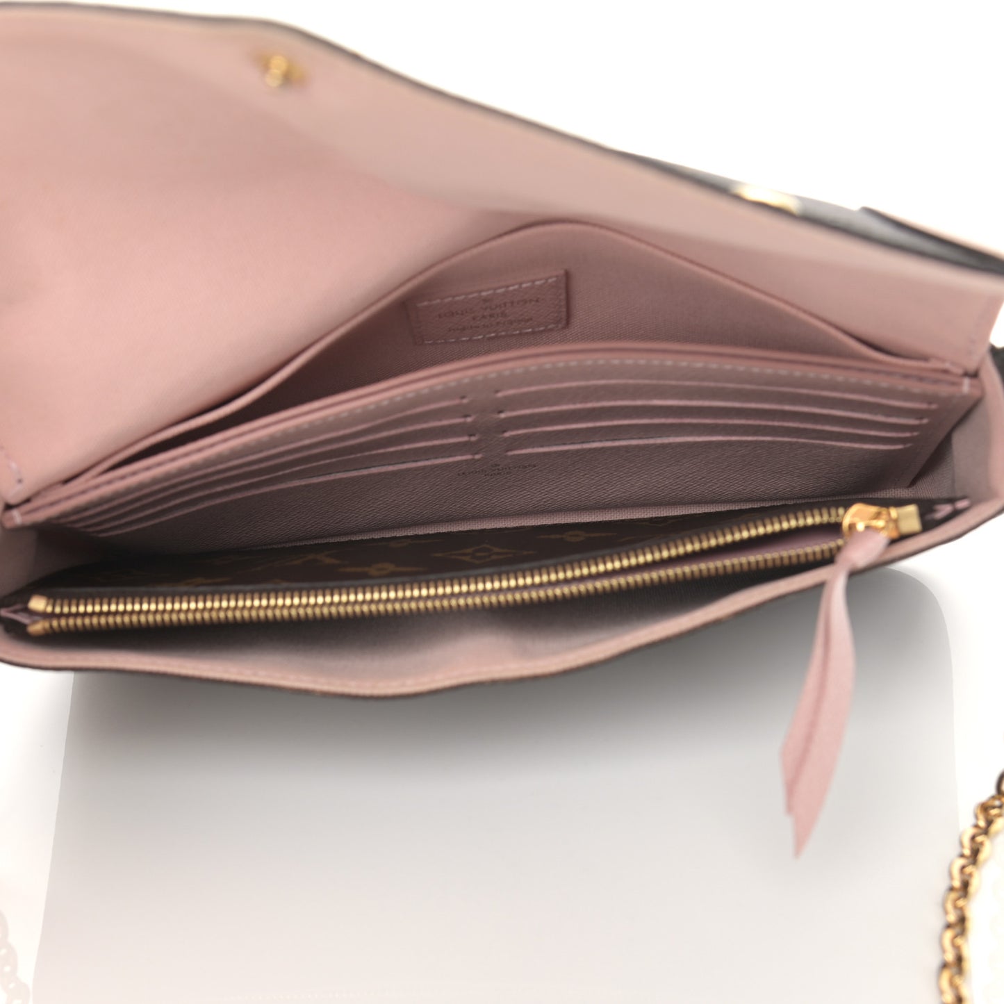 Monogram Valentine Dog Pochette Felicie Chain Wallet