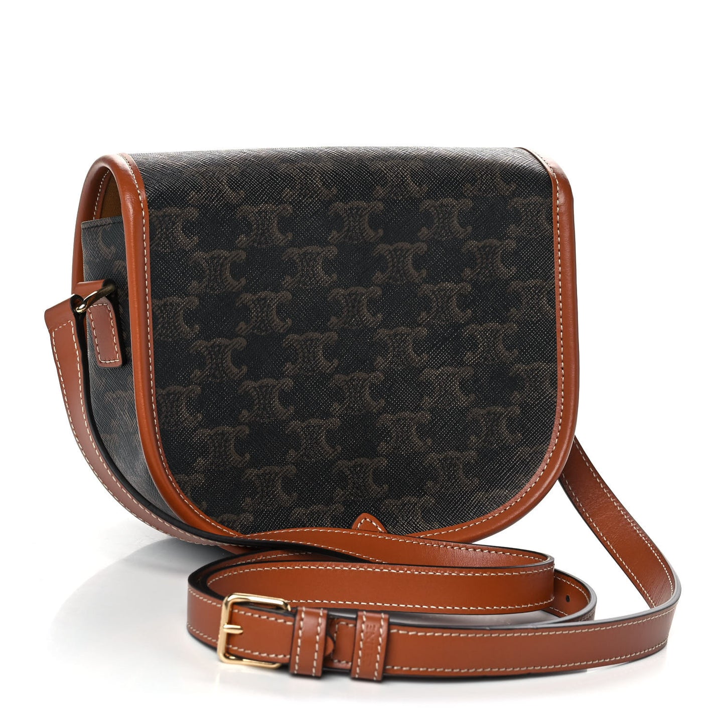 Triomphe Canvas Medium Folco Bag Tan