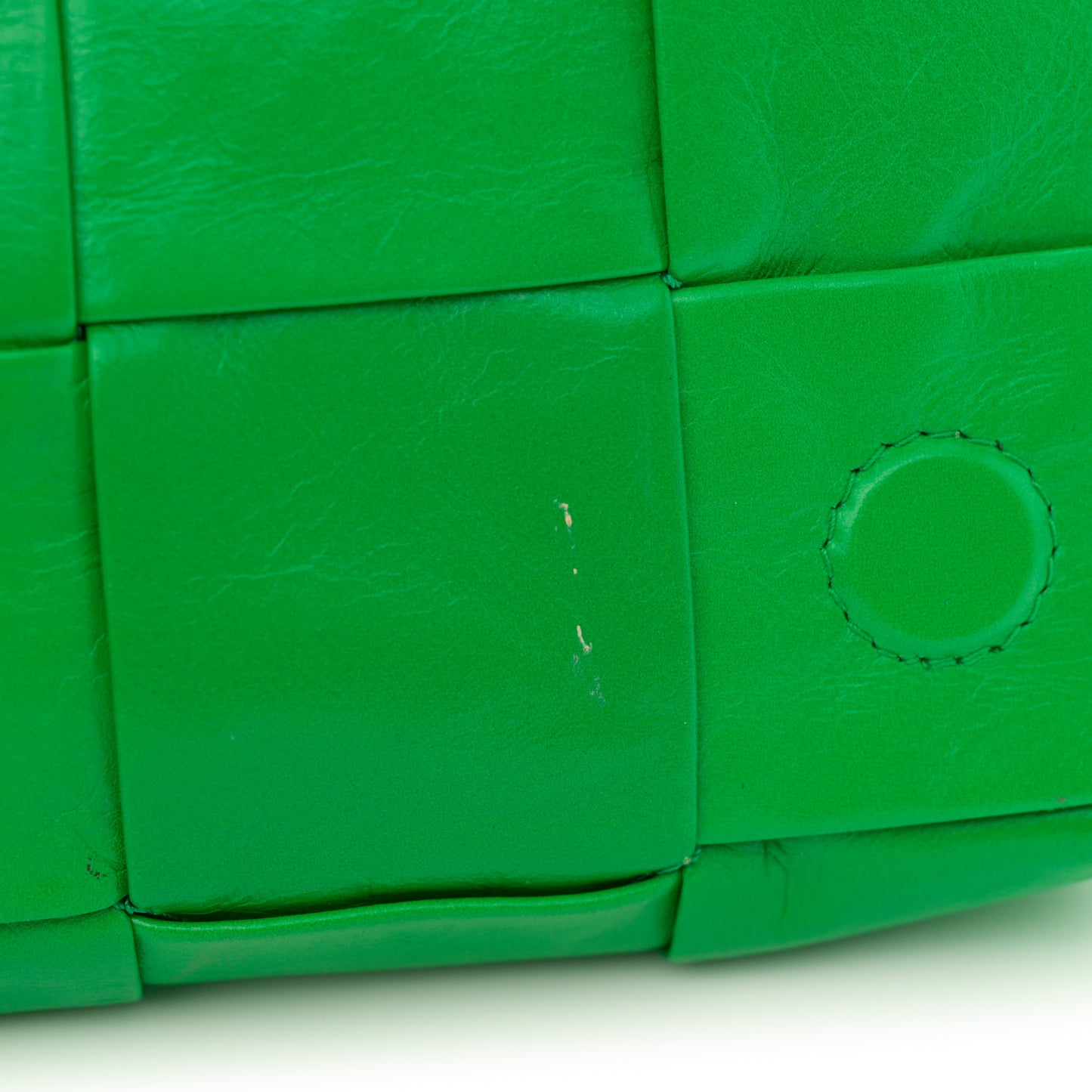 Paper Calfskin Intreccio Cassette Belt Bag Parakeet