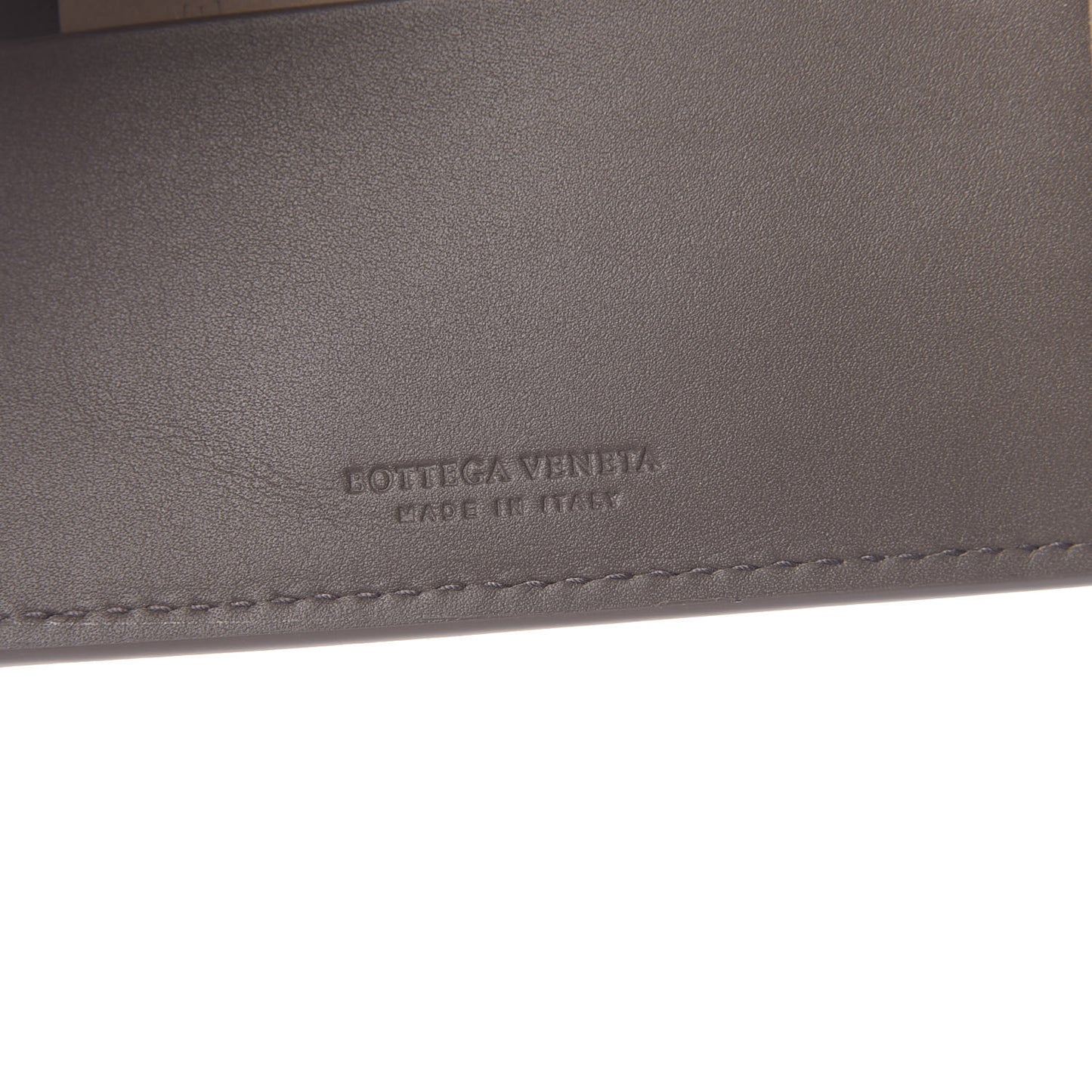 Nappa Intrecciato Coin Purse Bi-Fold Wallet Grey
