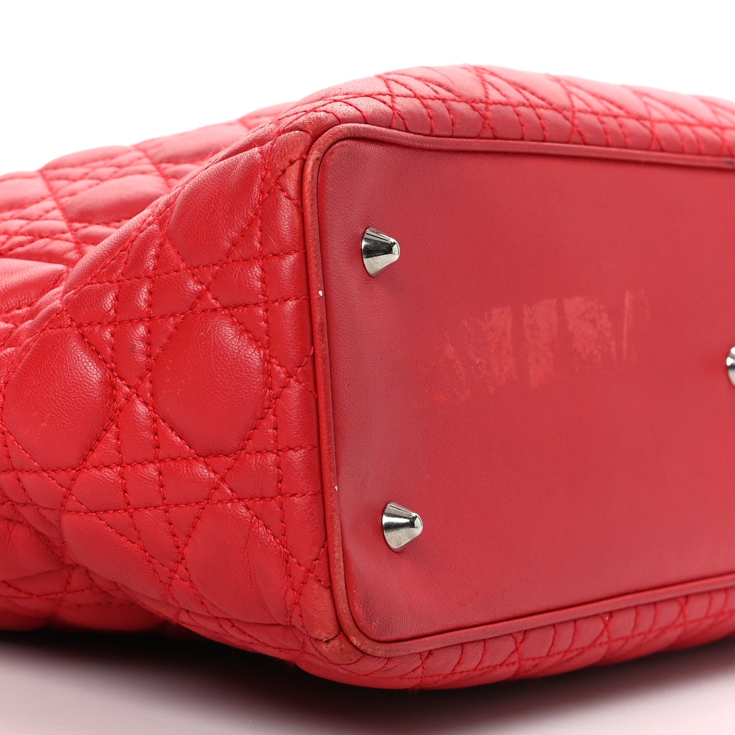 Lambskin Cannage XL Lady Dior Red