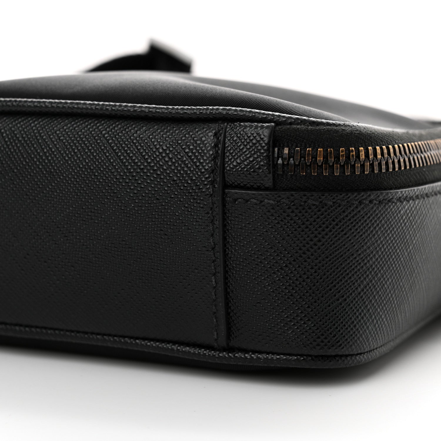 Prada Re-Nylon Saffiano Travel Brique Crossbody Bag Black 9 of 10