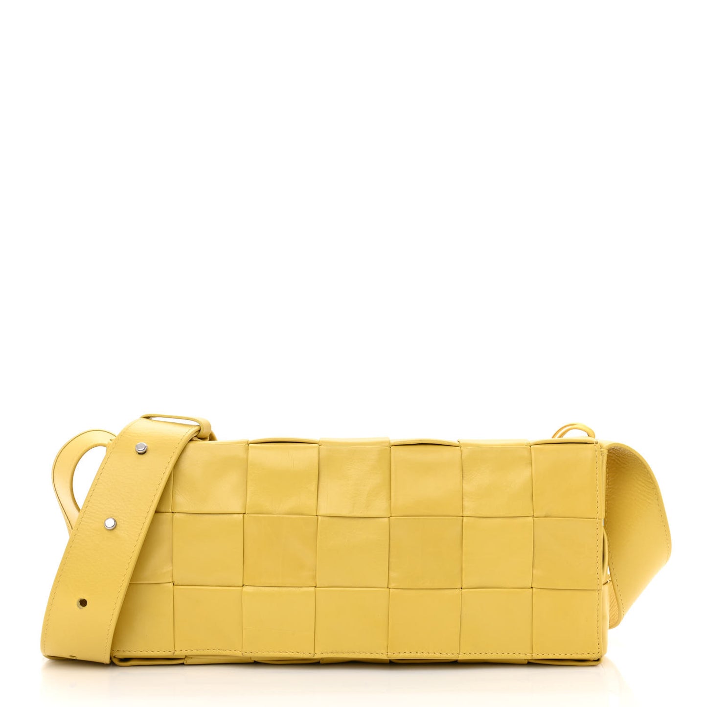 Paper Calfskin Intrecciato Stretch Cassette Buttercup