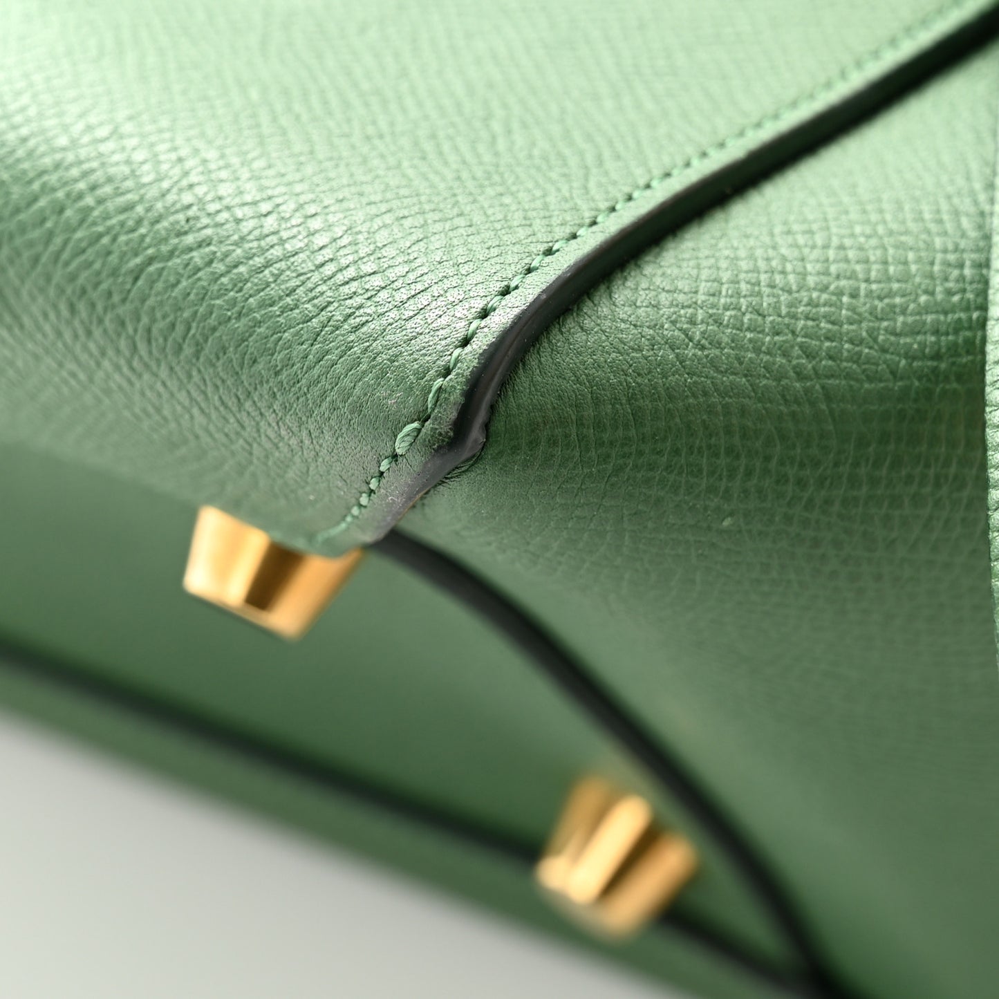 Grained Calfskin Mini Belt Bag Mint