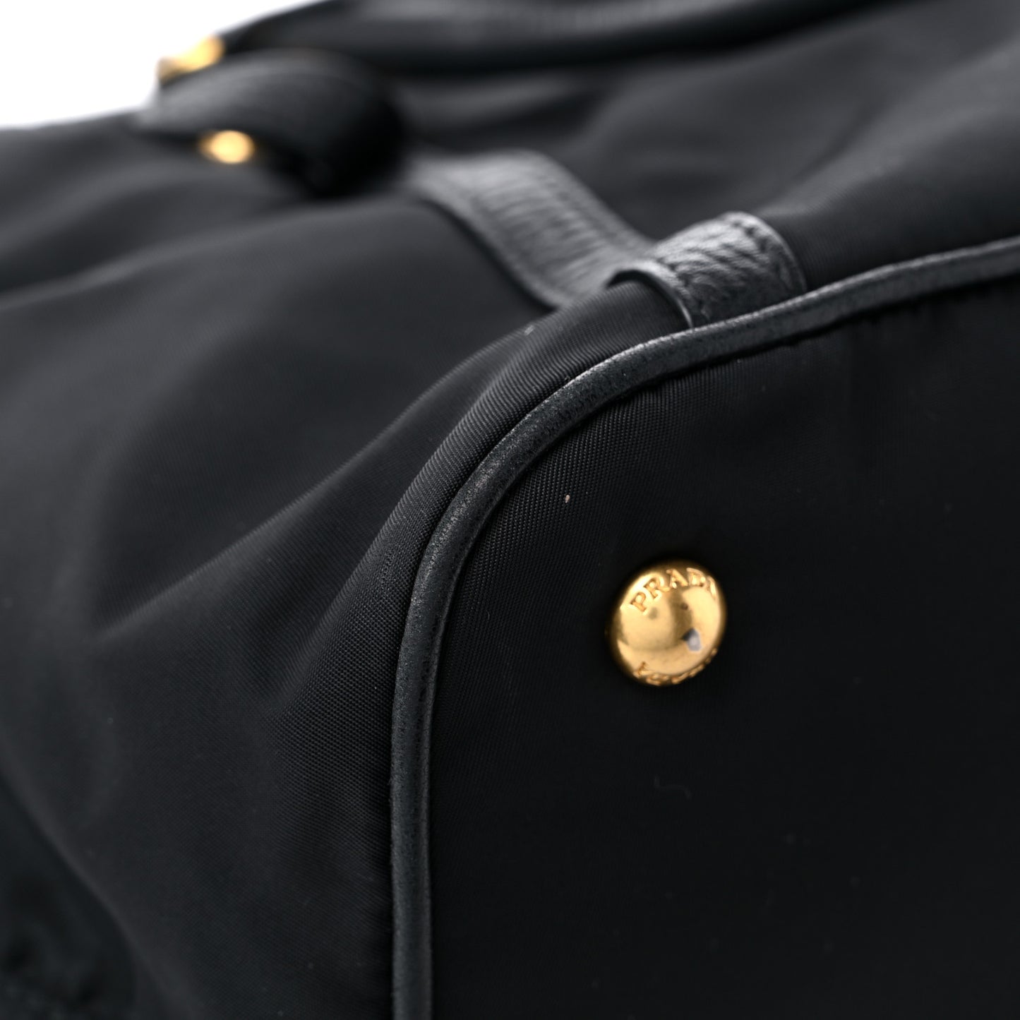 Tessuto Nylon Vitello Daino Tote Black