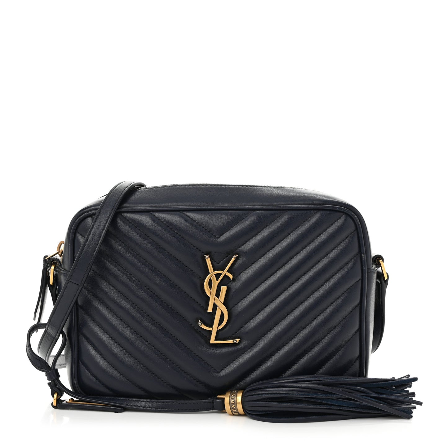 Calfskin Matelasse Monogram Lou Camera Bag Deep Marine