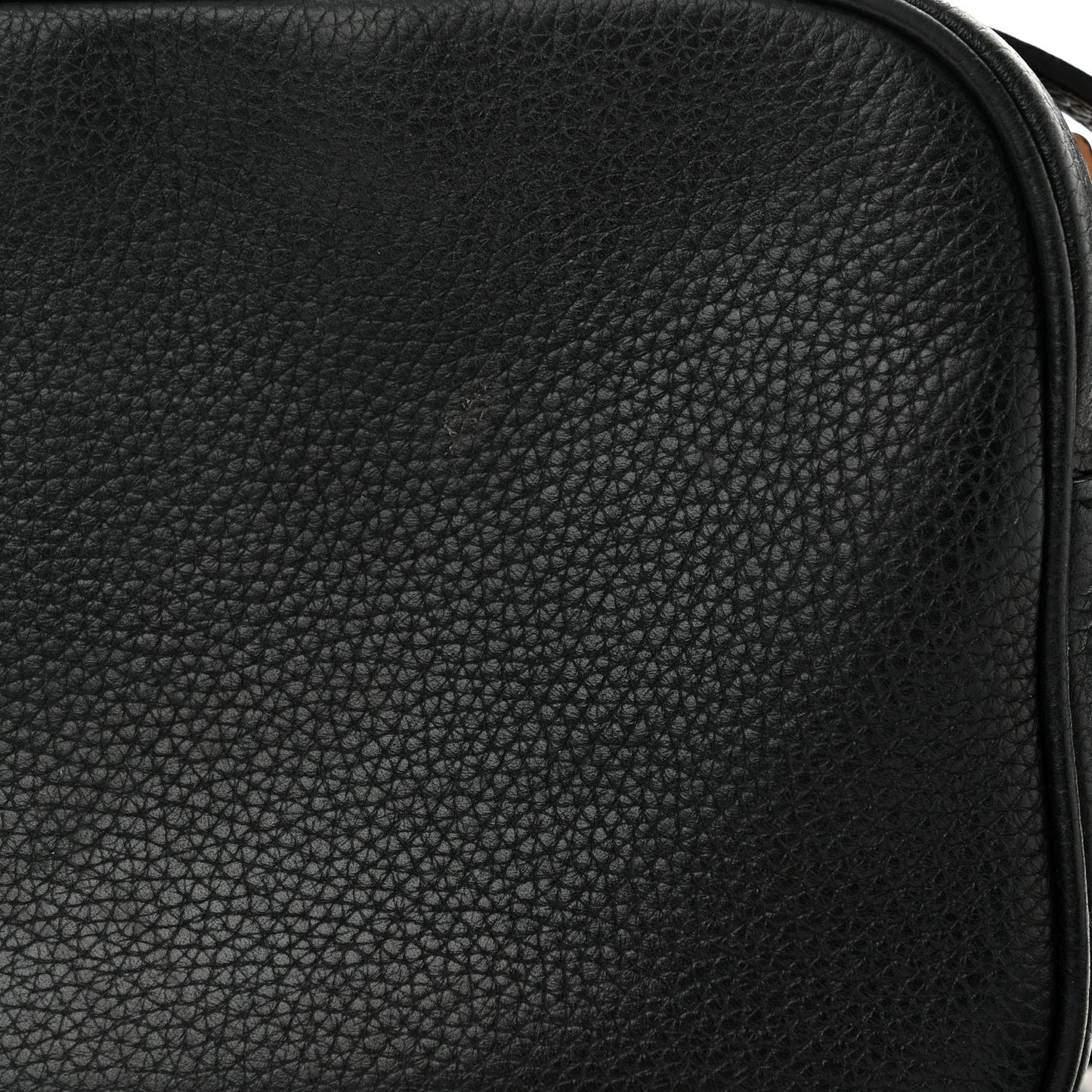 Pebbled Calfskin Small Soho Disco Bag Black