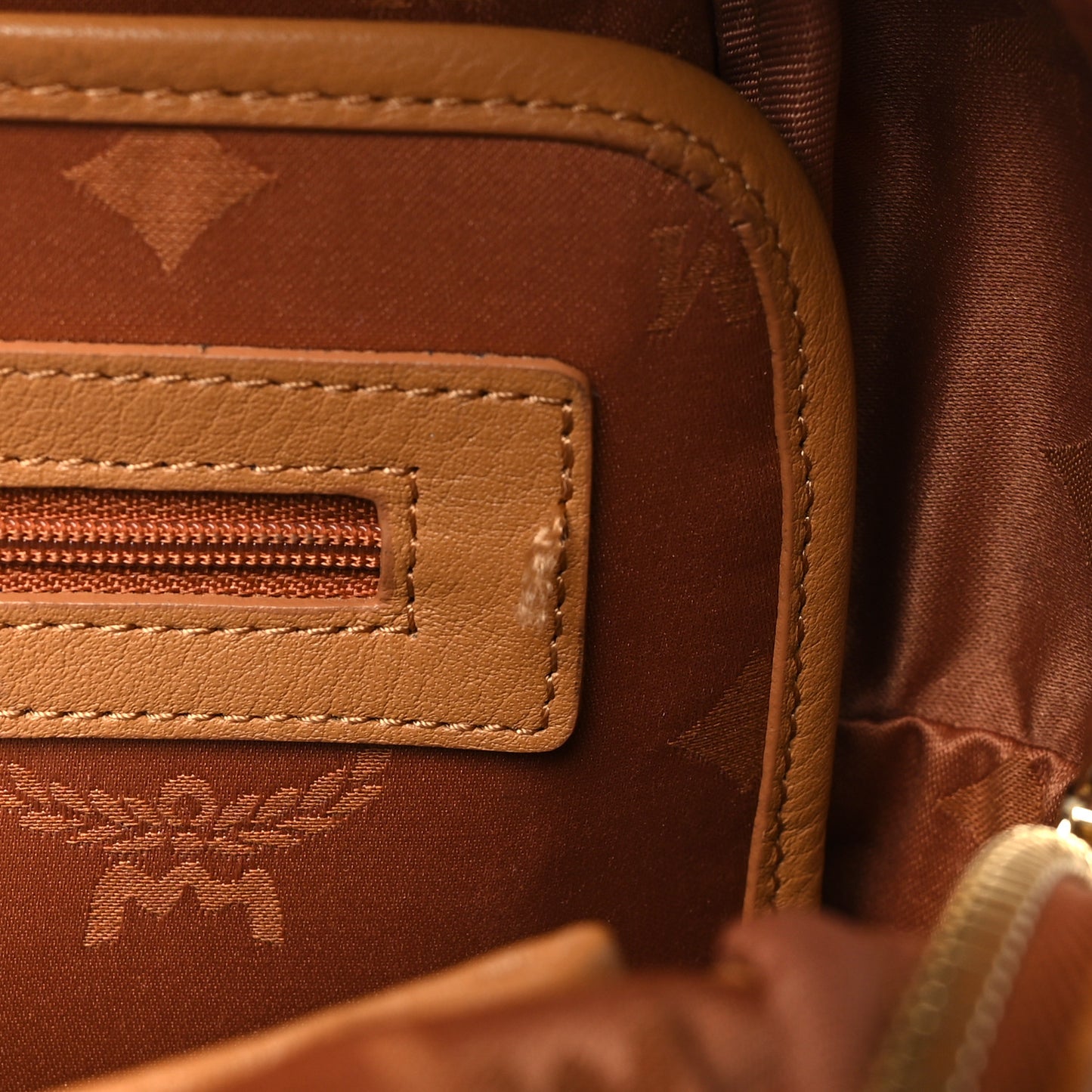 Visetos Studded Small Stark Backpack Cognac