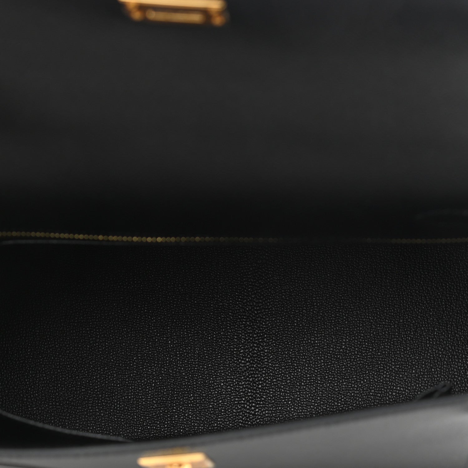 Hermes Madame Calfskin Shiny Niloticus Crocodile Kelly Sellier Touch 25 Black 5 of 10