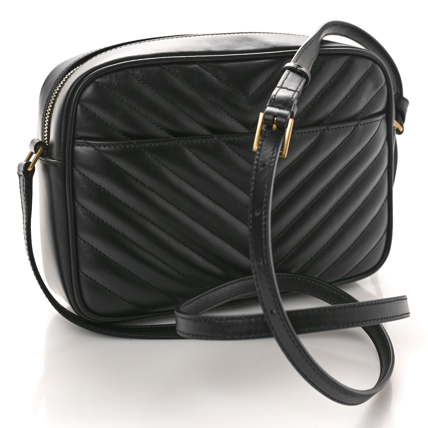 Calfskin Matelasse Monogram Lou Camera Bag Black