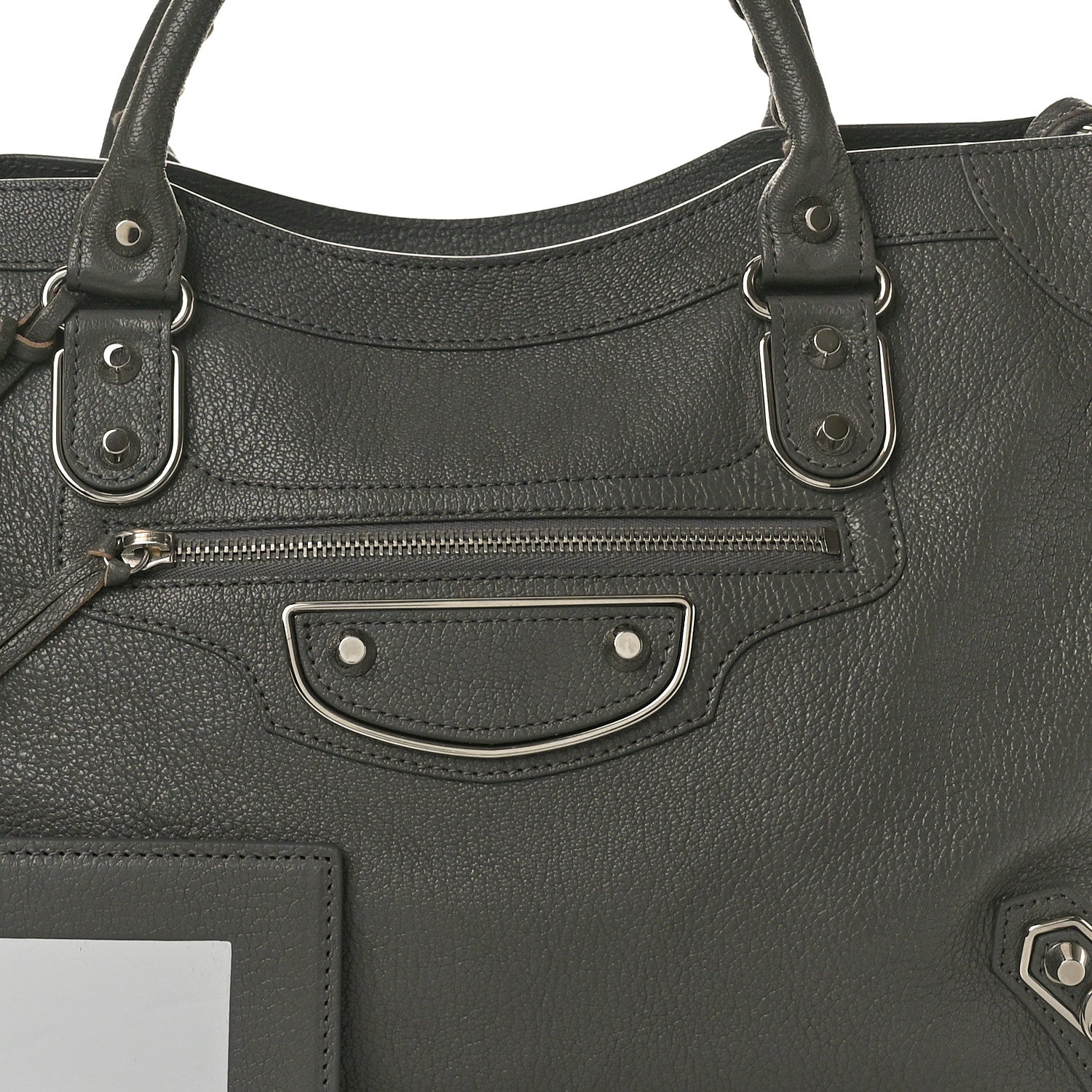 Balenciaga Chevre Silver Metallic Edge Hardware City Gris Acier 9 of 11