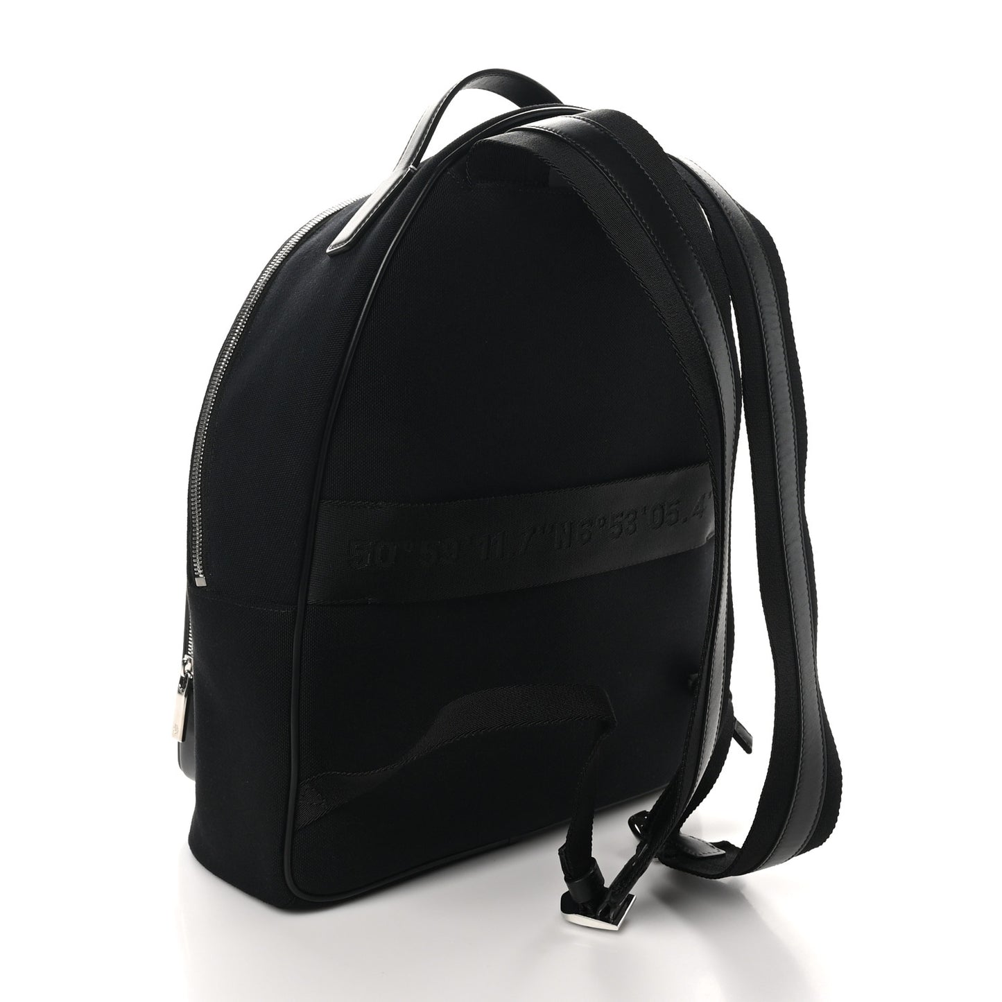 Canvas Calfskin Never Still Medium Backpack Black