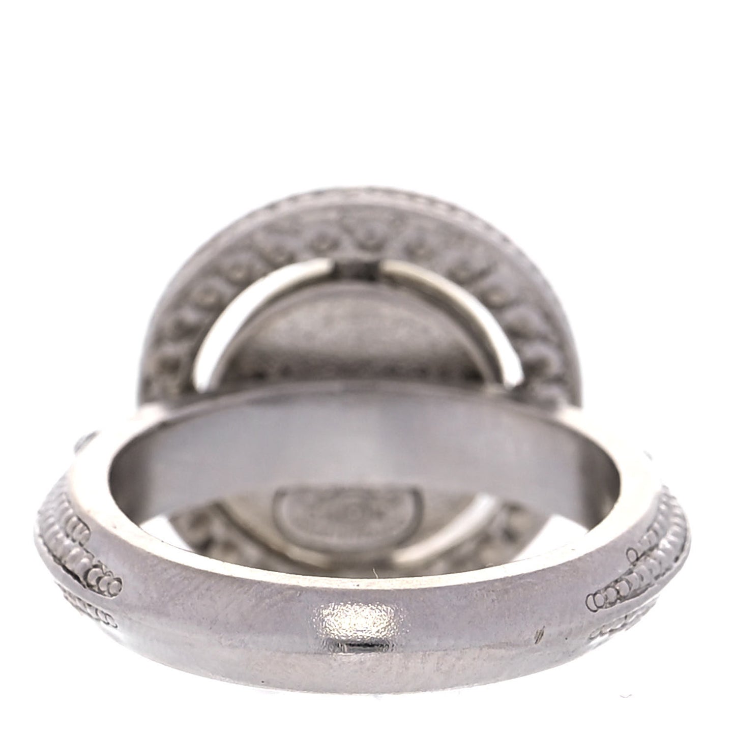 Pearl Crystal CC Ring 5.5 Silver