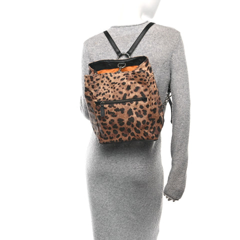 Dauphine Leopard Print Backpack Black