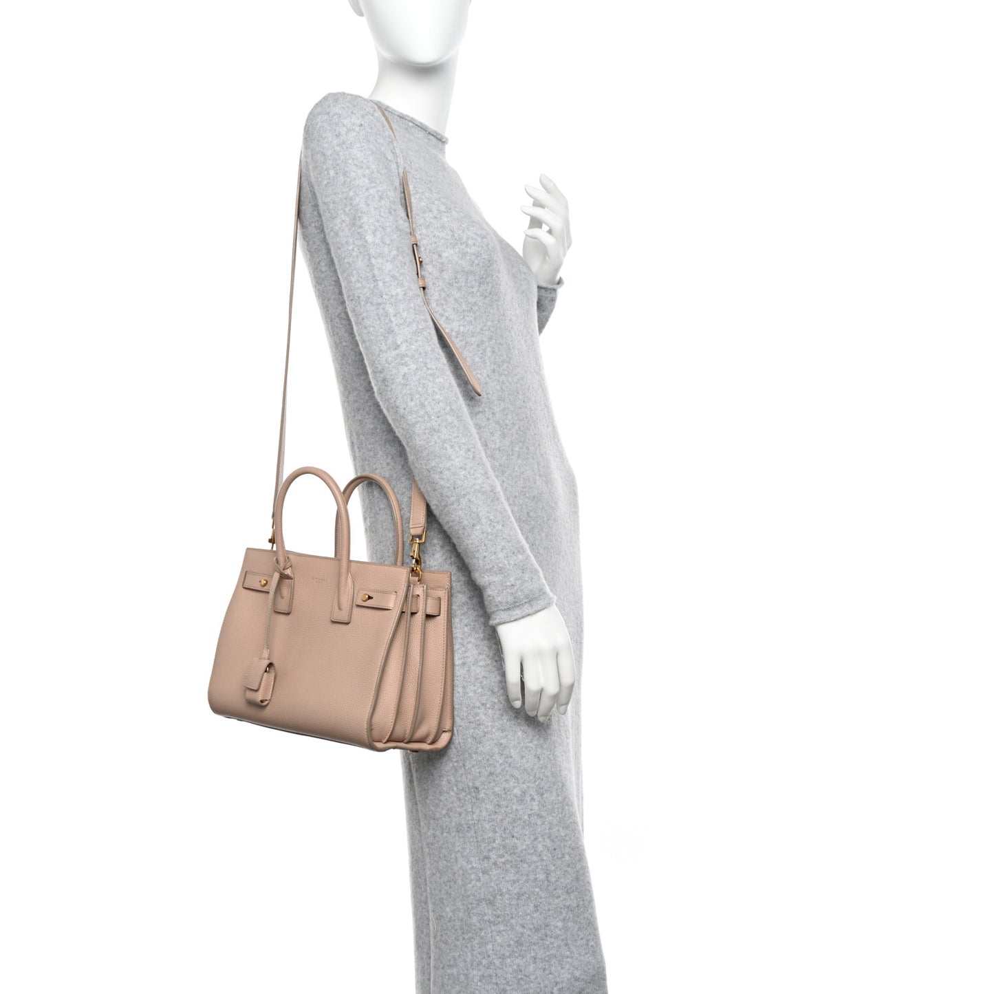 Grained Calfskin Baby Sac De Jour Souple Rose