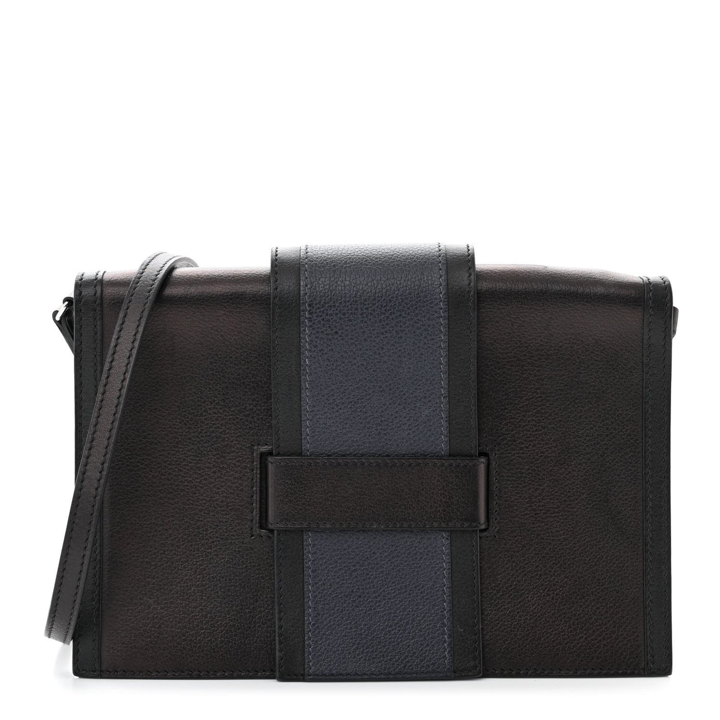 Evergrain Evercolor H Passant Clutch Bleu Indigo Black Bleu Nuit