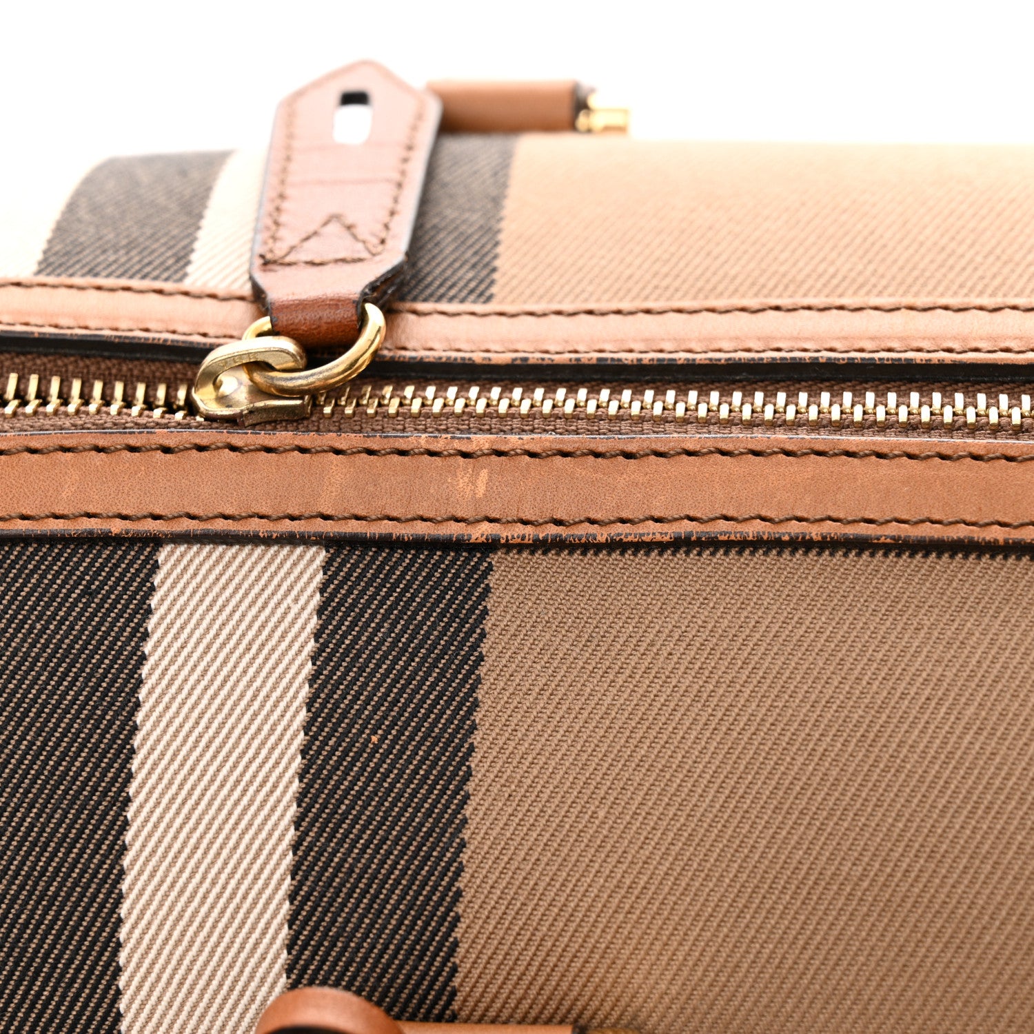Burberry House Check Medium Alchester Bowling Bag Tan 14 of 20