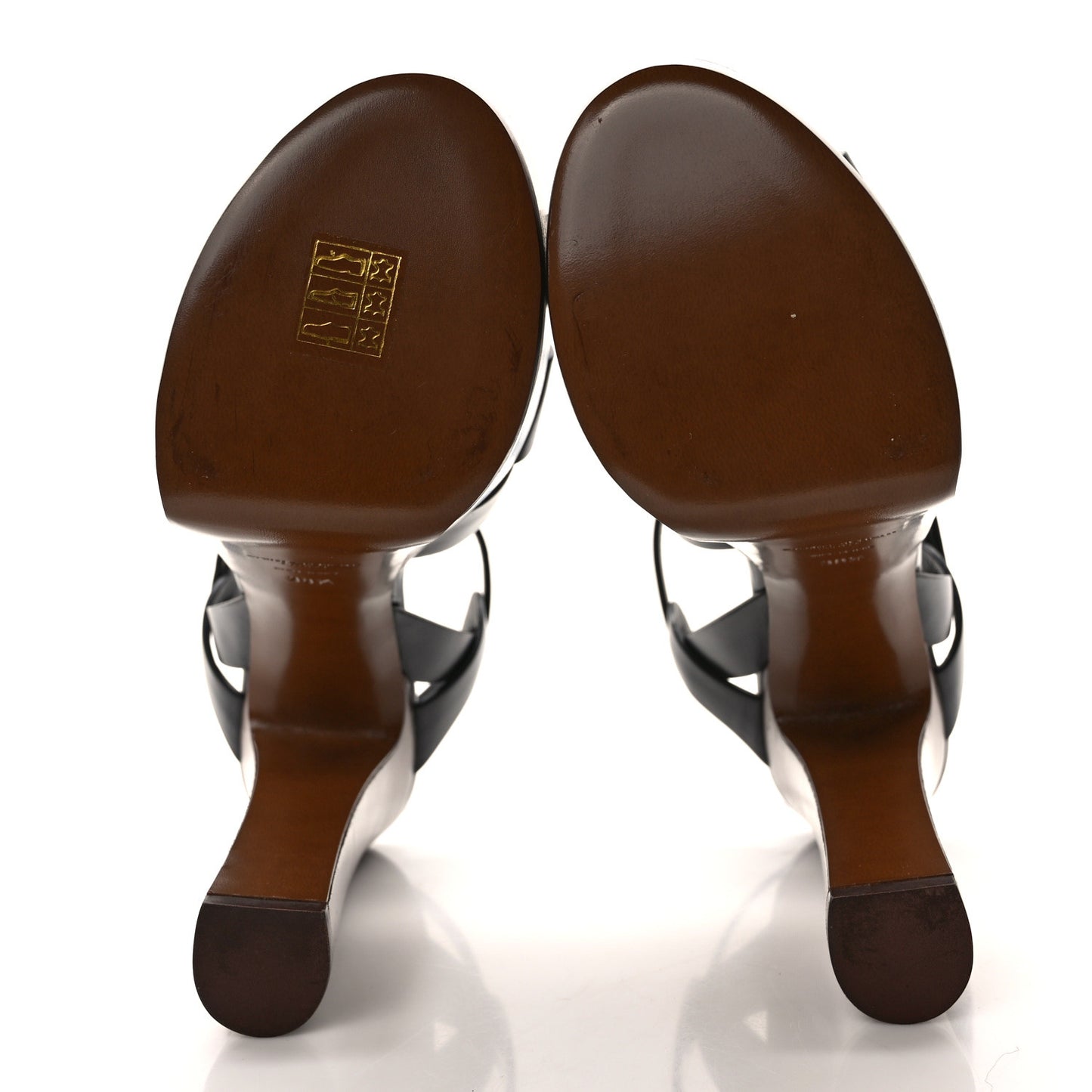 Calfskin Betty 80 Tribute Sandals 38.5 Black