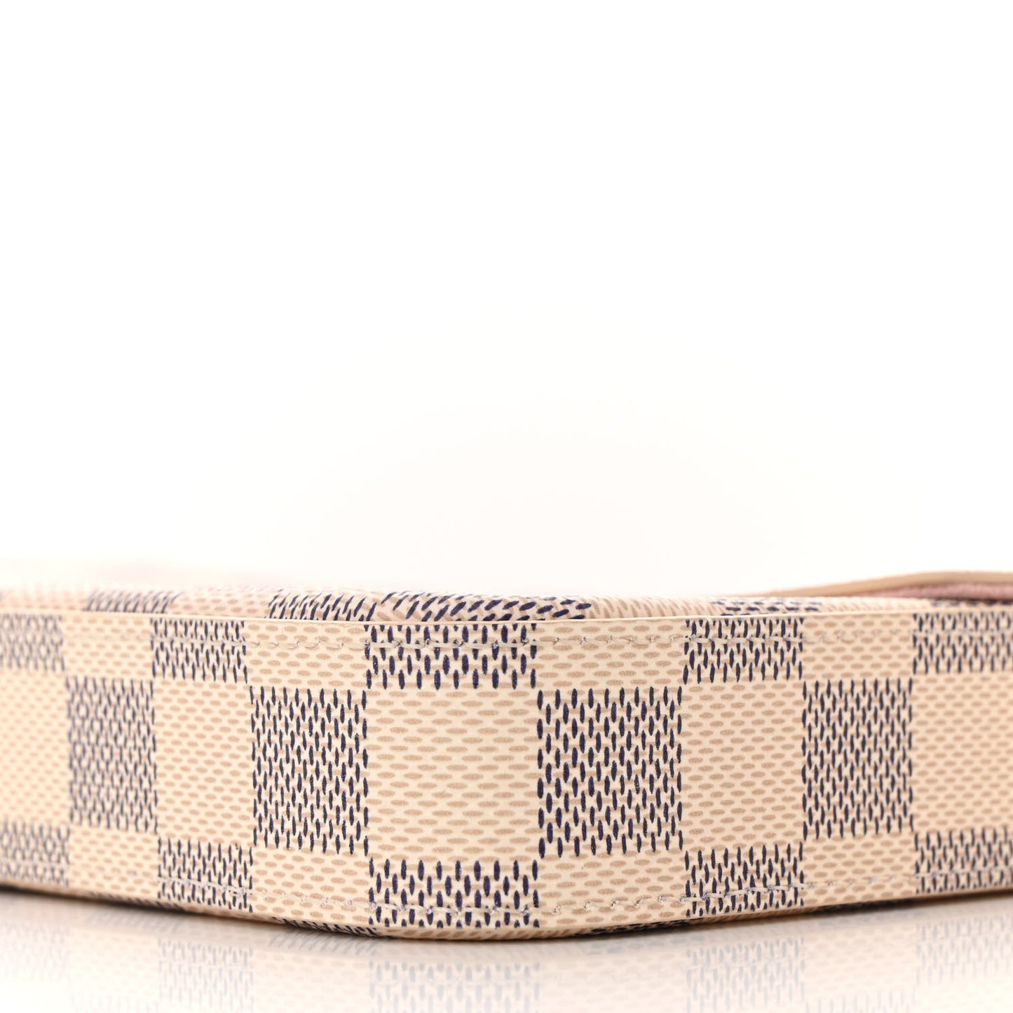 Damier Azur Pochette Felicie Chain Wallet Rose Ballerine