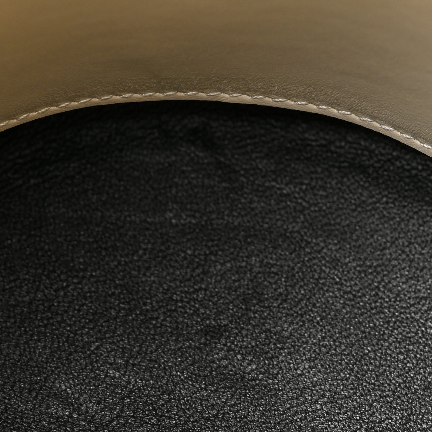 Calfskin Curve Bucket Bag Black White