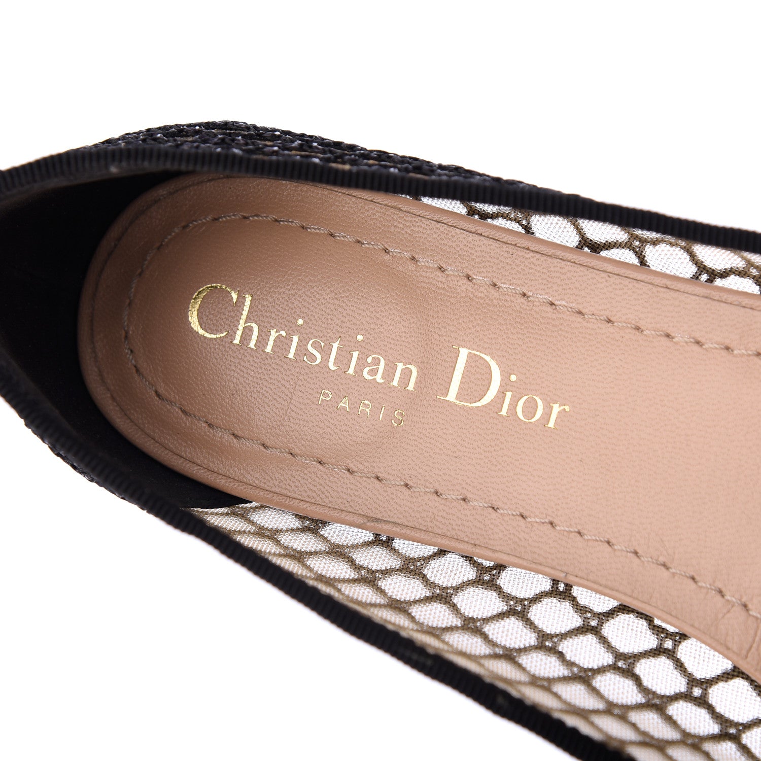 Christian Dior Resille Ribbon Miss J'Adior Ballet Flat 37 Black 6 of 17