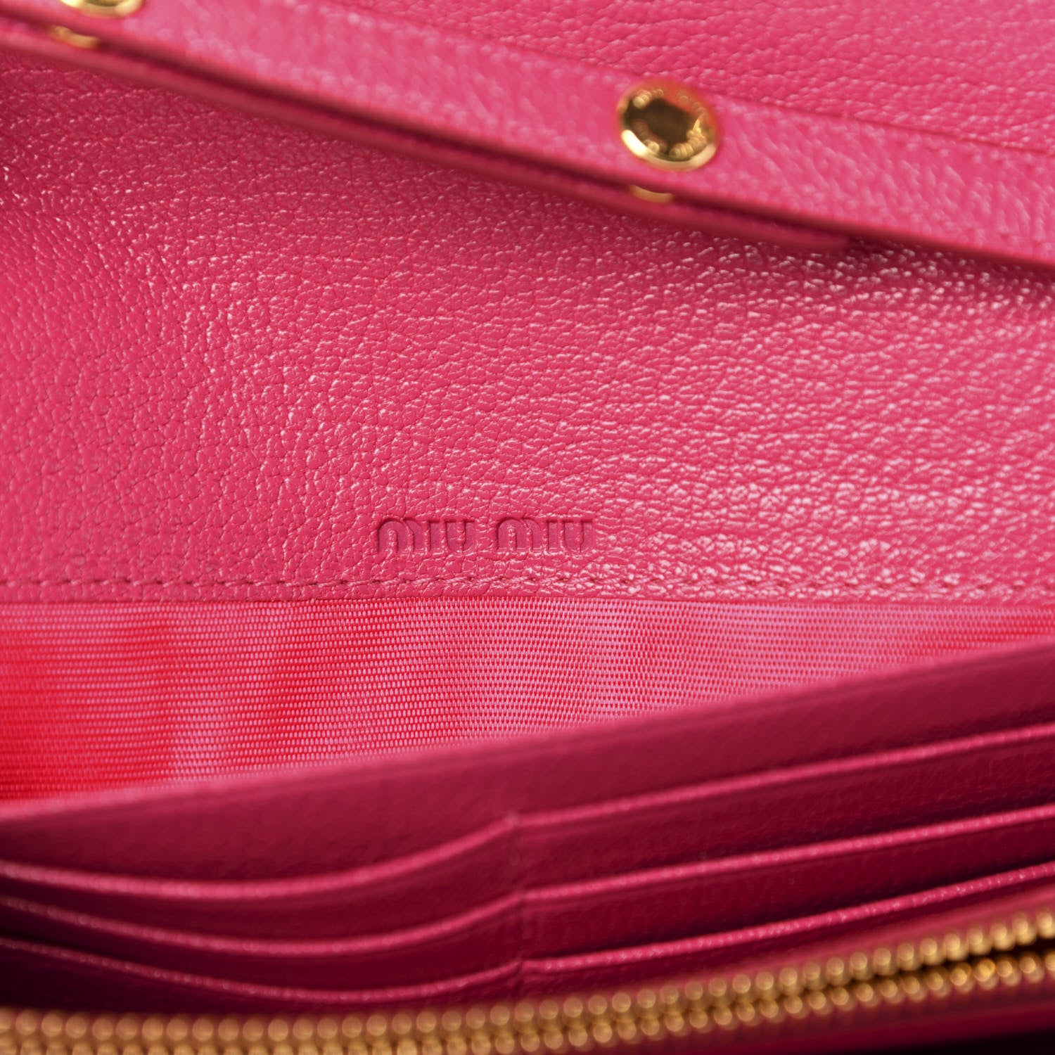 Miu Miu Goatskin Madras Bicolor Wallet On Chain Peonia Ametista 6 of 10