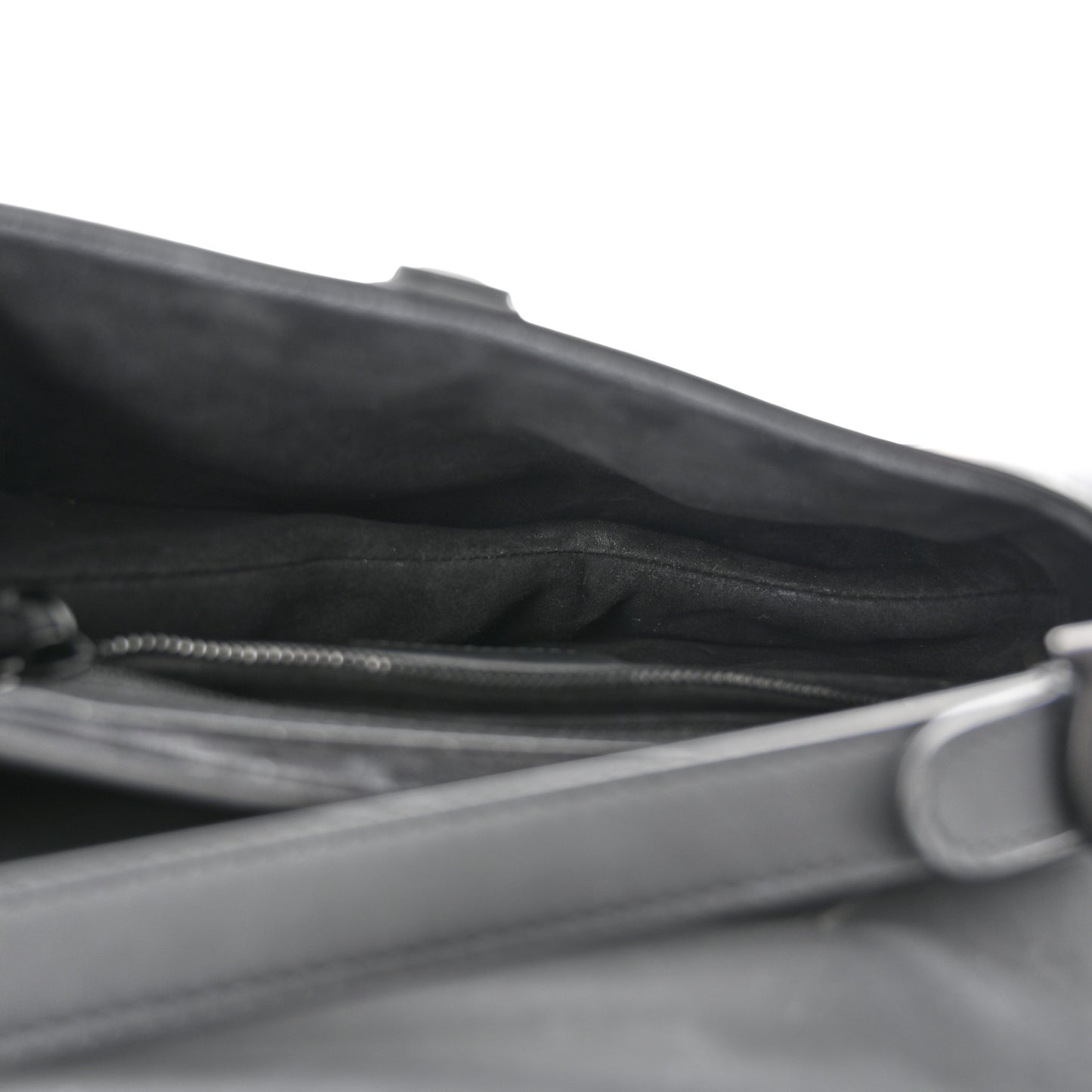 Ultra Matte Calfskin Saddle Bag Black