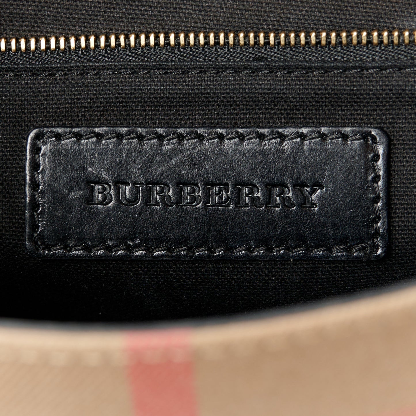 House Check Bridle Calfskin Small Abbott Crossbody Bag Black