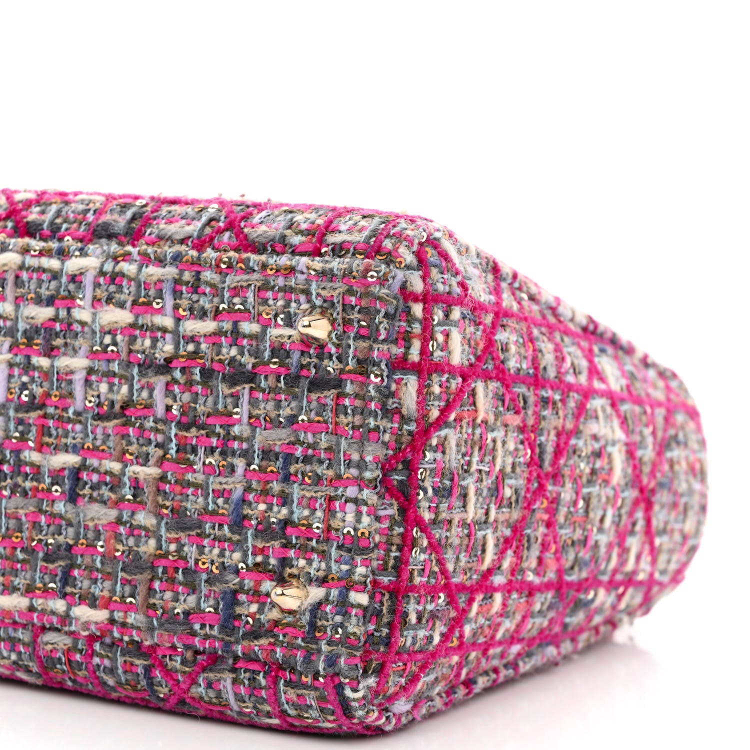 Christian Dior Tweed Medium Lady Dior Pink Multicolor 10 of 12