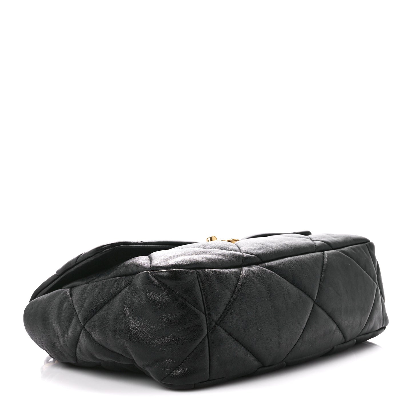 Lambskin Quilted Large Chanel 19 Flap Black