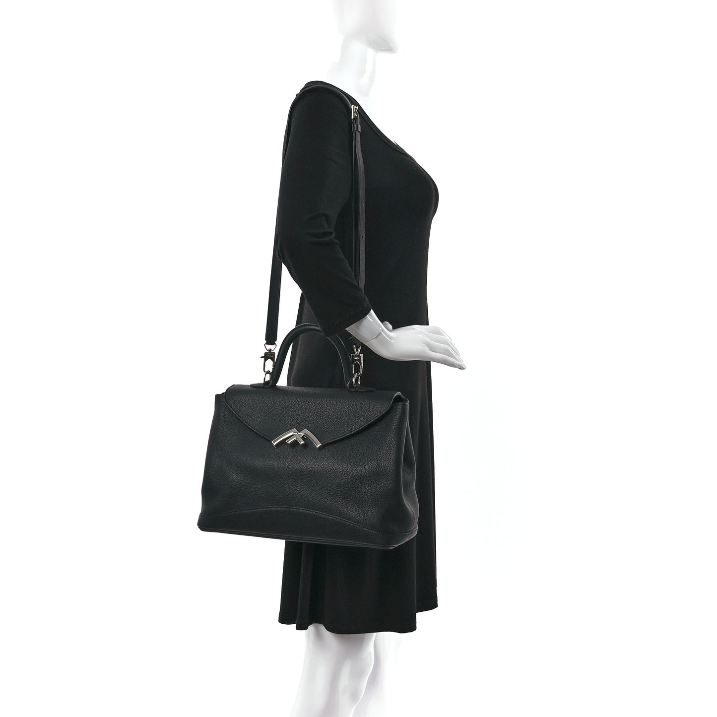 Taurillon Blush Calfskin Gabby MM Black