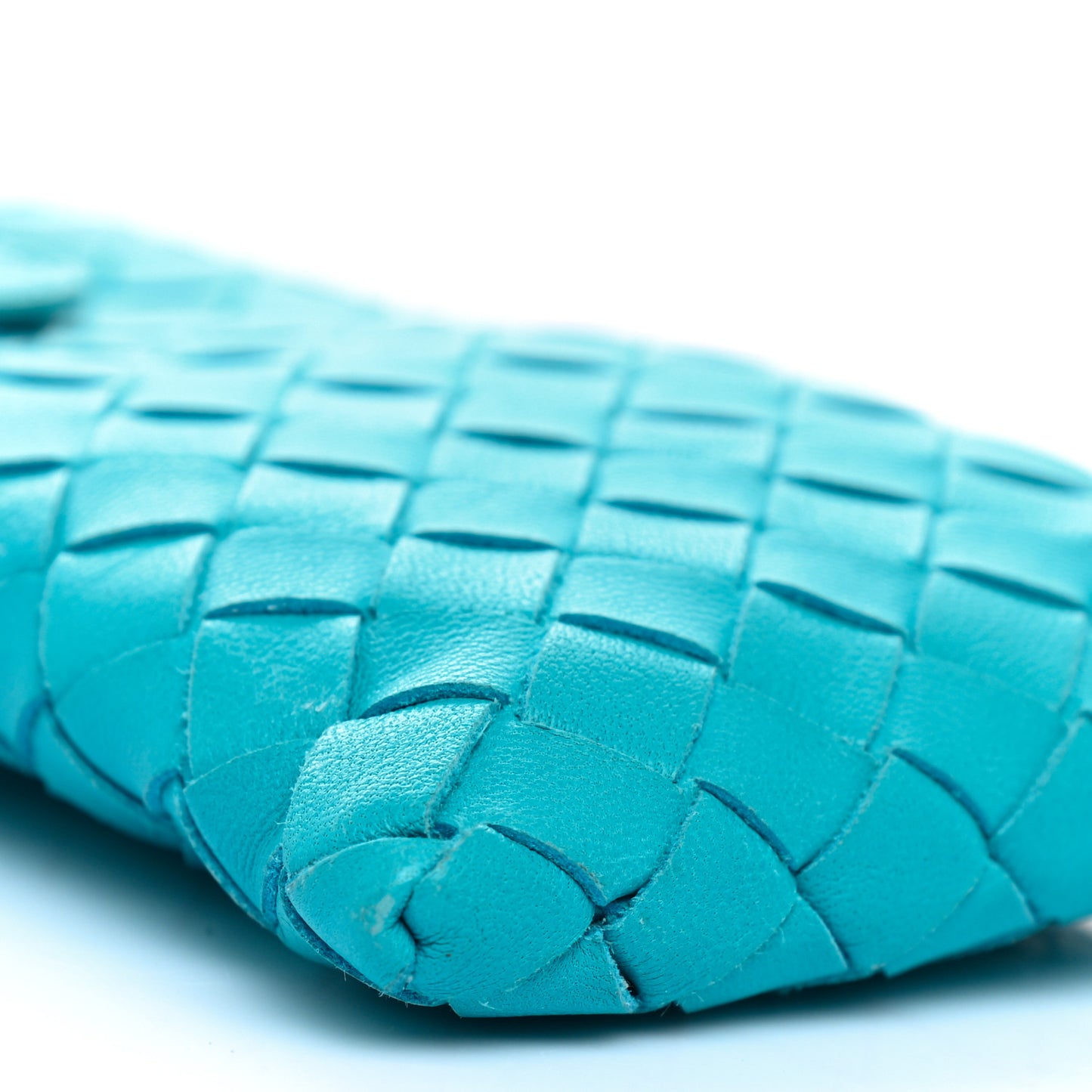Nappa Intrecciato Phone Case Turquoise