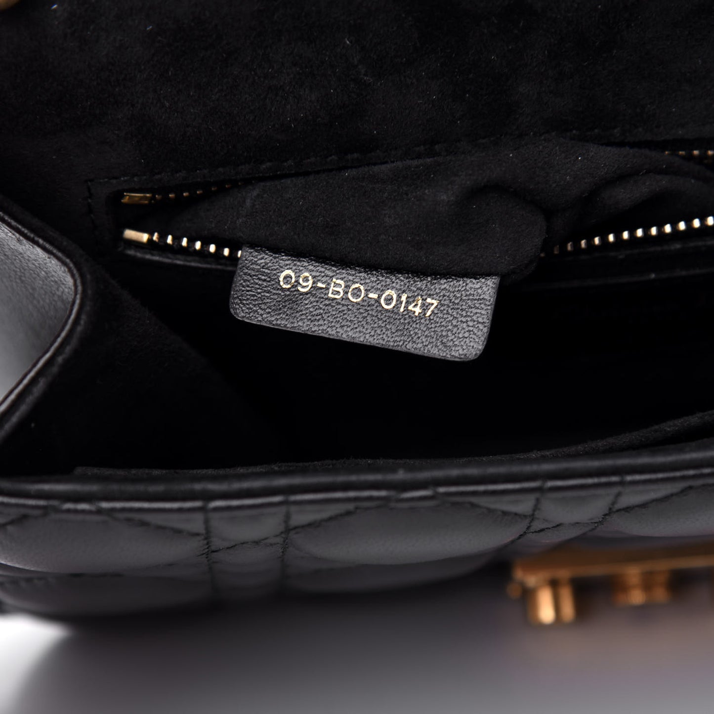 Lambskin Cannage Small Dioraddict Flap Bag Black