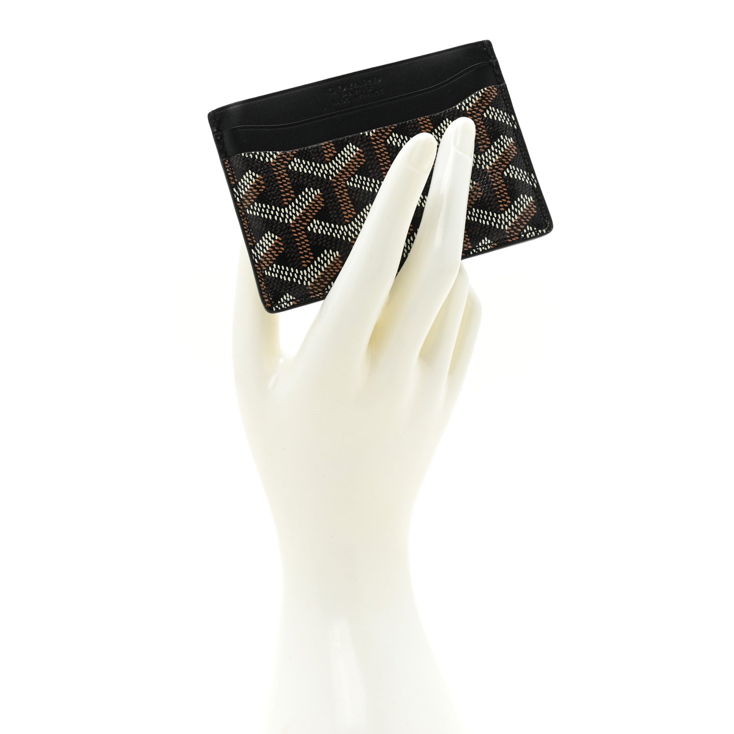 Goyardine Saint Sulpice Card Holder Black