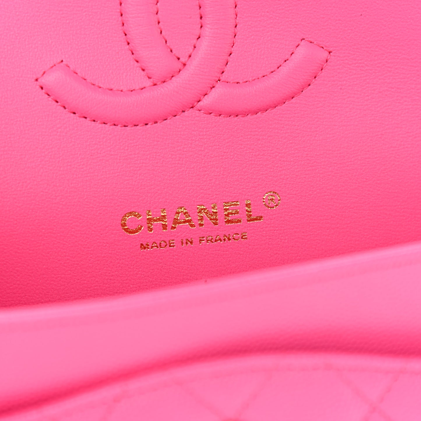 Caviar Quilted Medium Double Flap Dark Pink